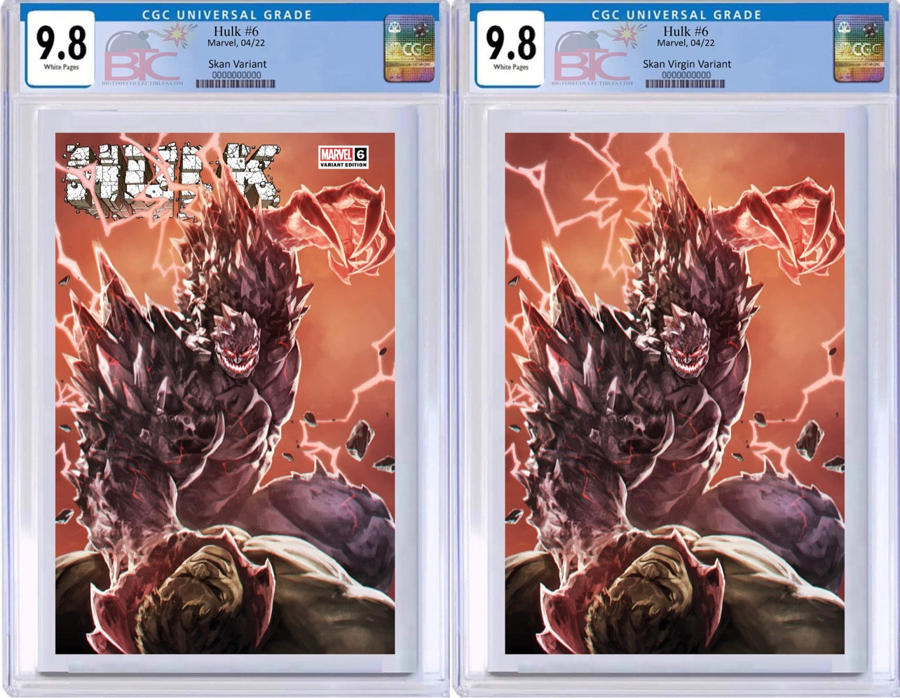 HULK 6 SKAN SRISUWAN EXCLUSIVE VARIANT RAW & GRADED OPTIONS