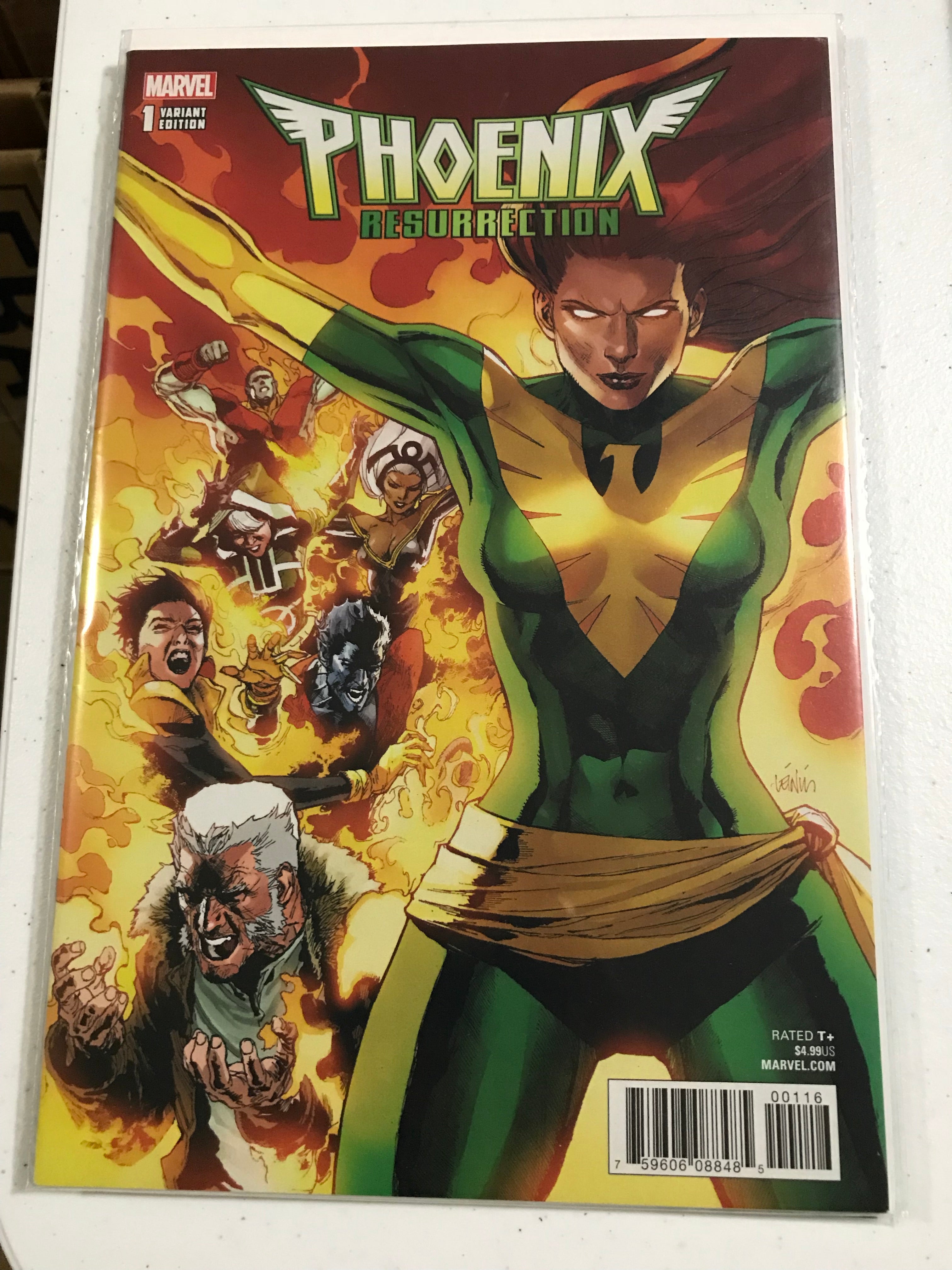 BTC NEWSLETTER DEAL PHOENIX RESURRECTION RETURN JEAN GREY #1 (OF 5) YU GREEN COS 1:100 INCENTIVE VARIANT