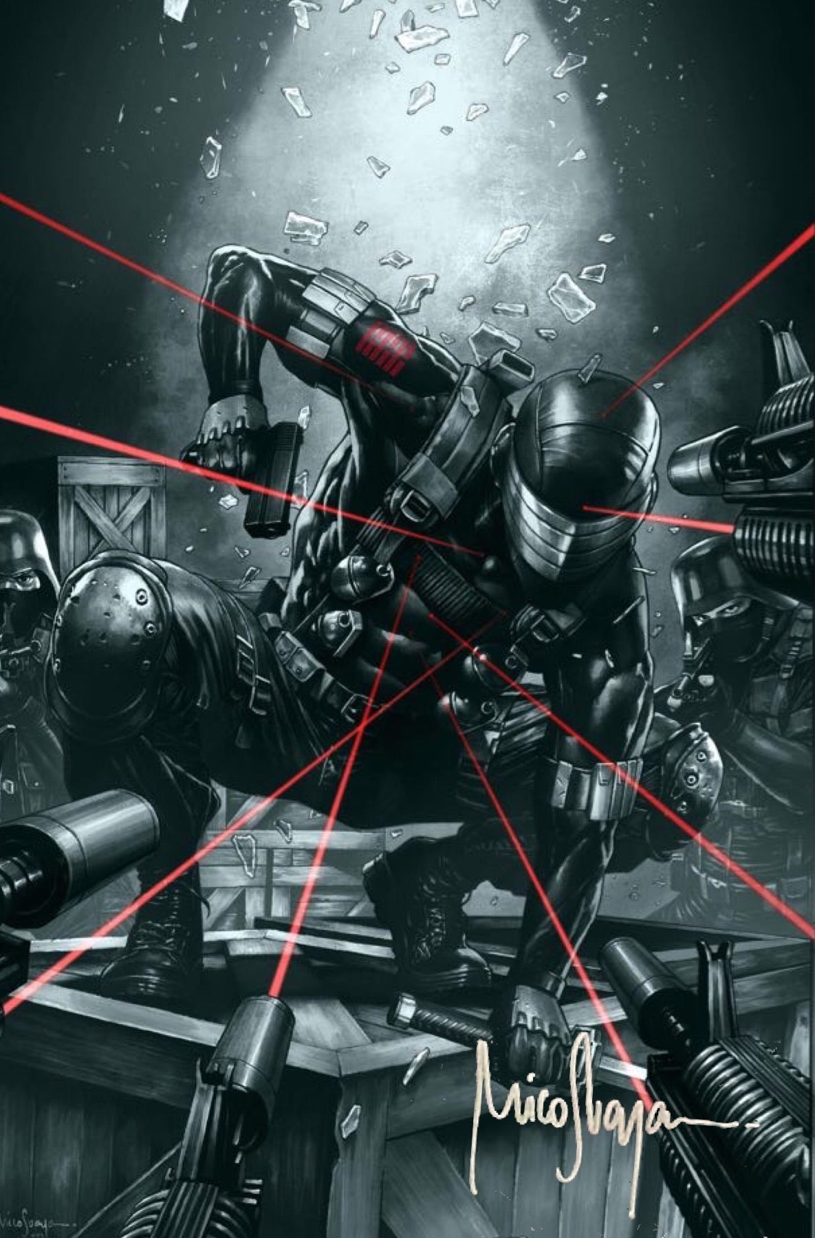 SNAKE EYES DEADGAME #1 BTC EXCLUSIVE SECRET VIRGIN VARIANTS RAW SIGNED BY MICO SUAYAN WITH COA