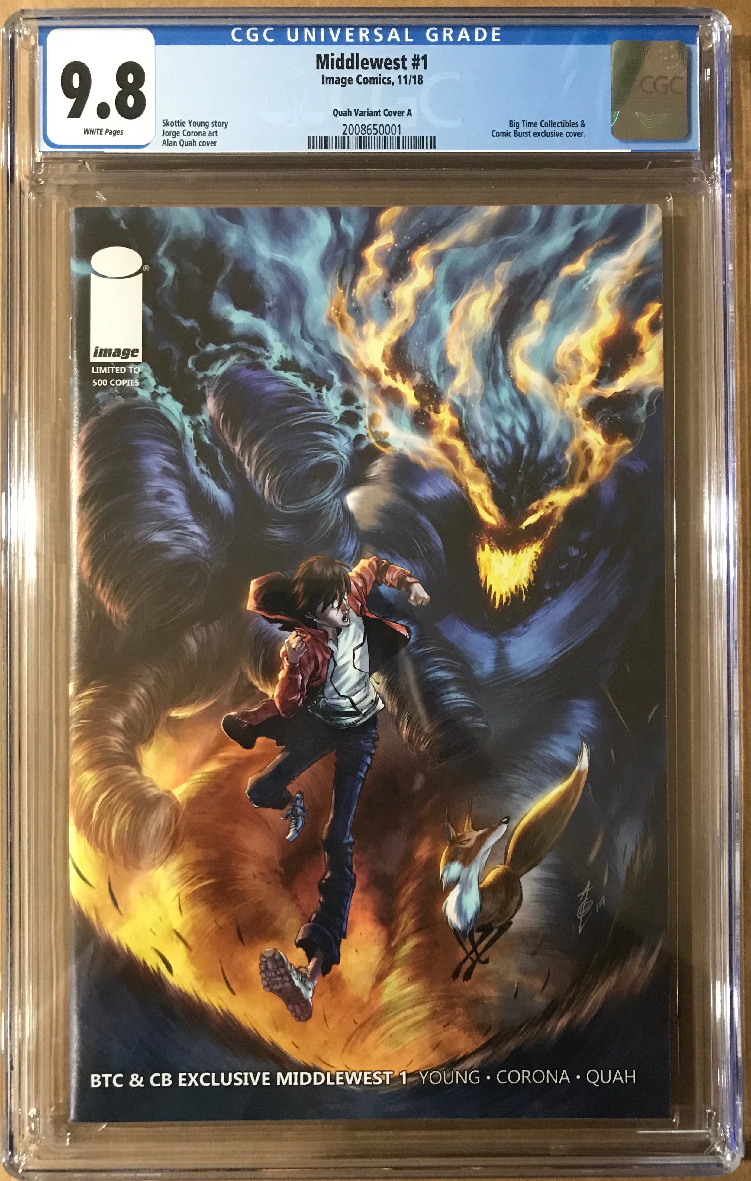 MIDDLEWEST #1 ALAN QUAH EXCLUSIVE CGC 9.8 (INSTOCK) C15