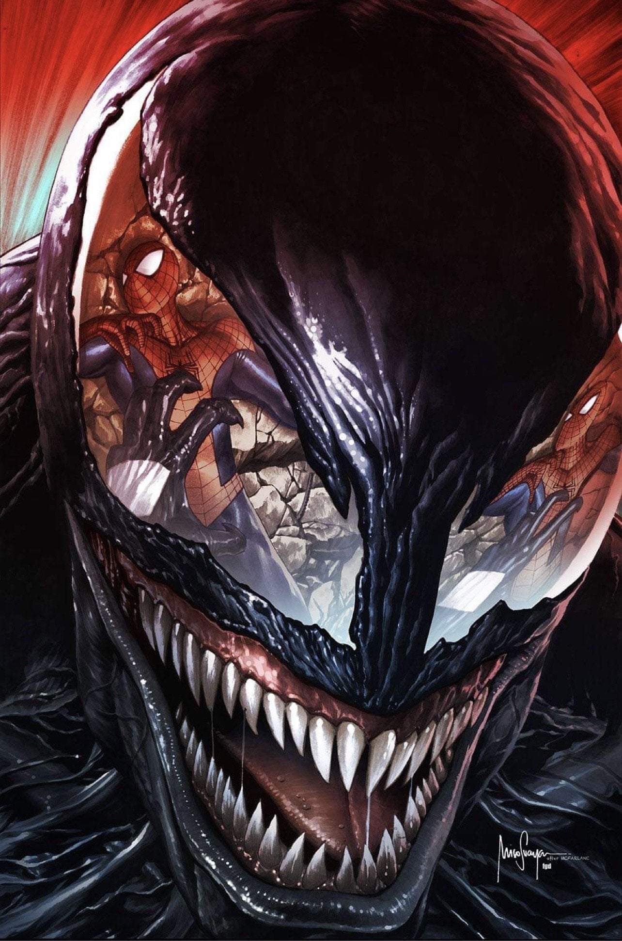 VENOM #35 MICO SUAYAN EXCLUSIVE VIRGIN VARIANT (M55) (M153) (M49) (M170)(M223)