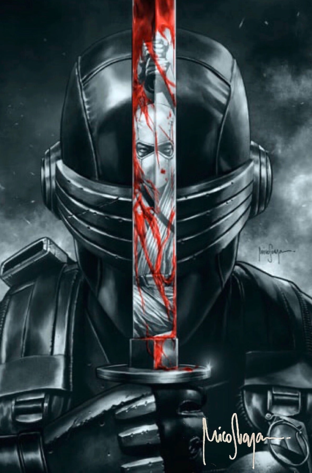 SNAKE EYES DEADGAME #1 BTC EXCLUSIVE SECRET VIRGIN VARIANTS RAW SIGNED BY MICO SUAYAN WITH COA