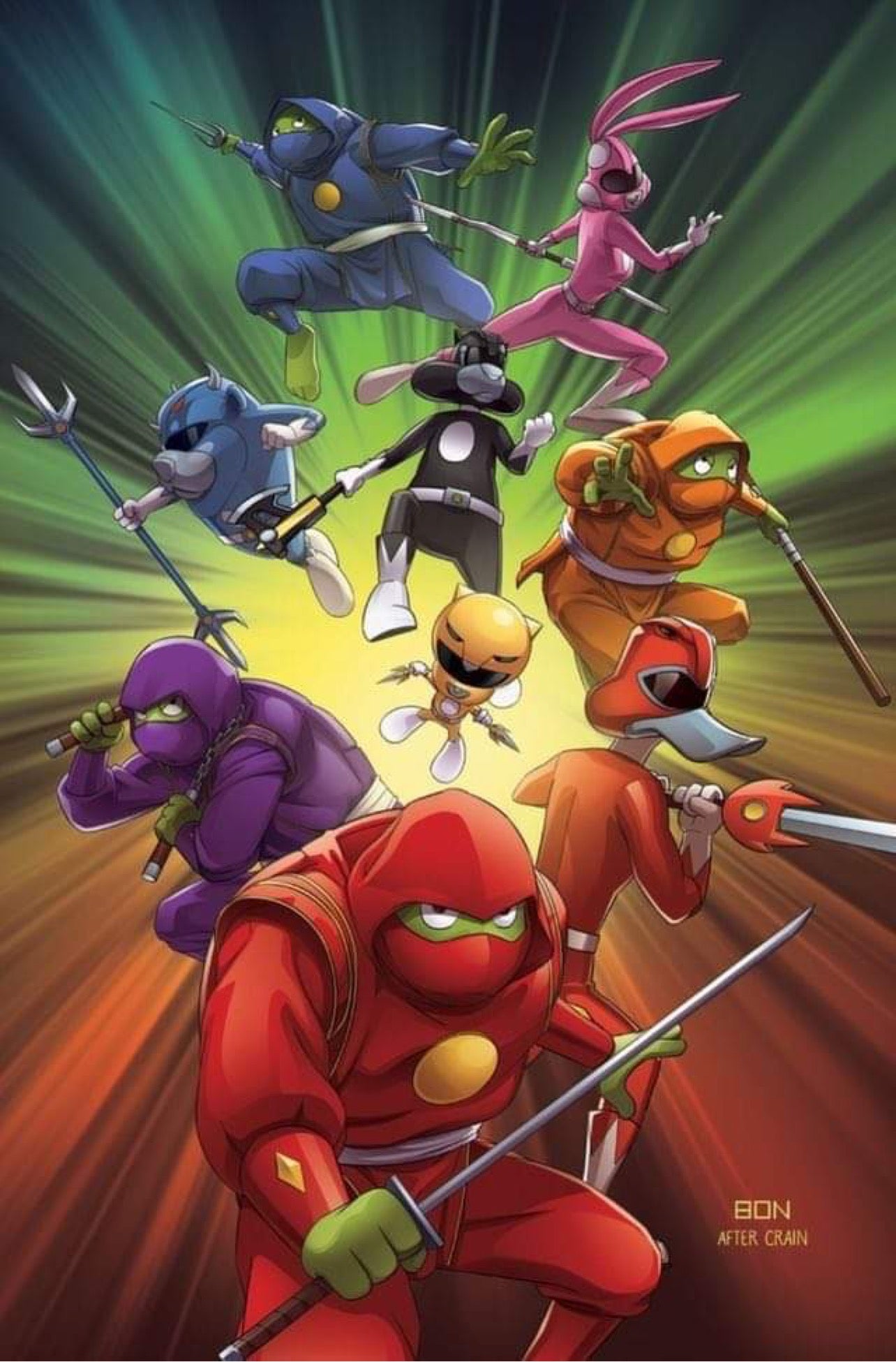 POWER NINJA TOONS #1 LIMITED TO 60 NUMBERED COPIES (500 POINTS) (I80)