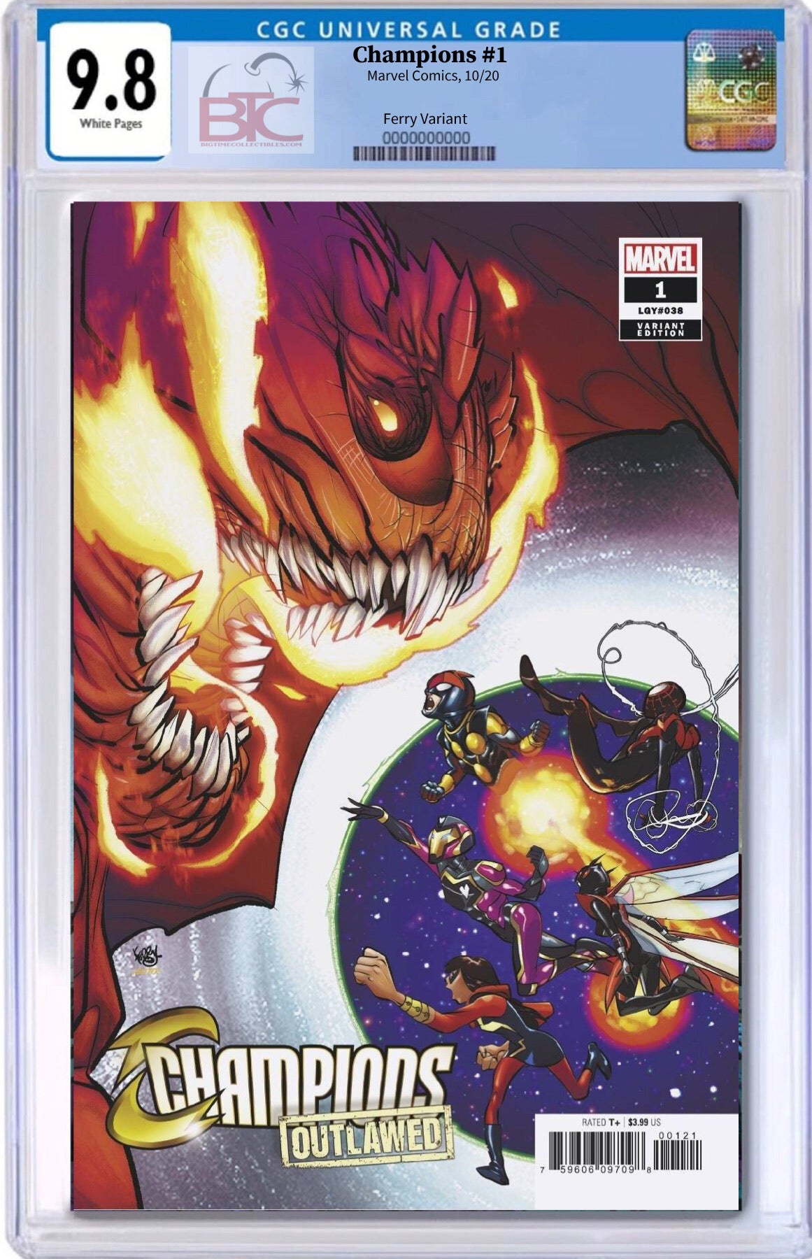 CHAMPIONS #1 (OF 5) FERRY 1:25 VARIANT CGC 9.8 (INSTOCK) C56