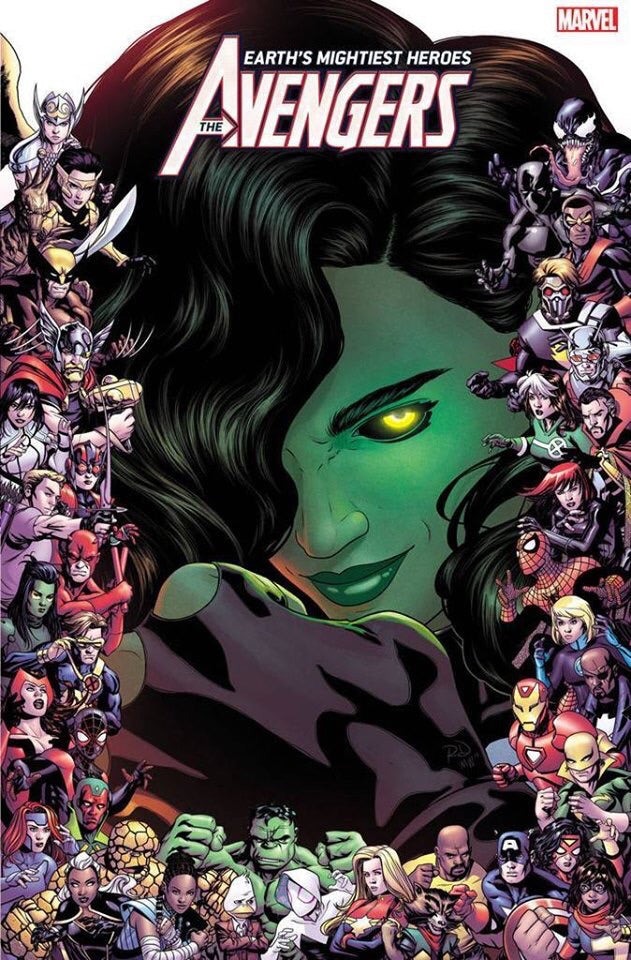 AVENGERS #23 DAUTERMAN SHE-HULK MARVEL 80TH FRAME VARIANT 08/28/19