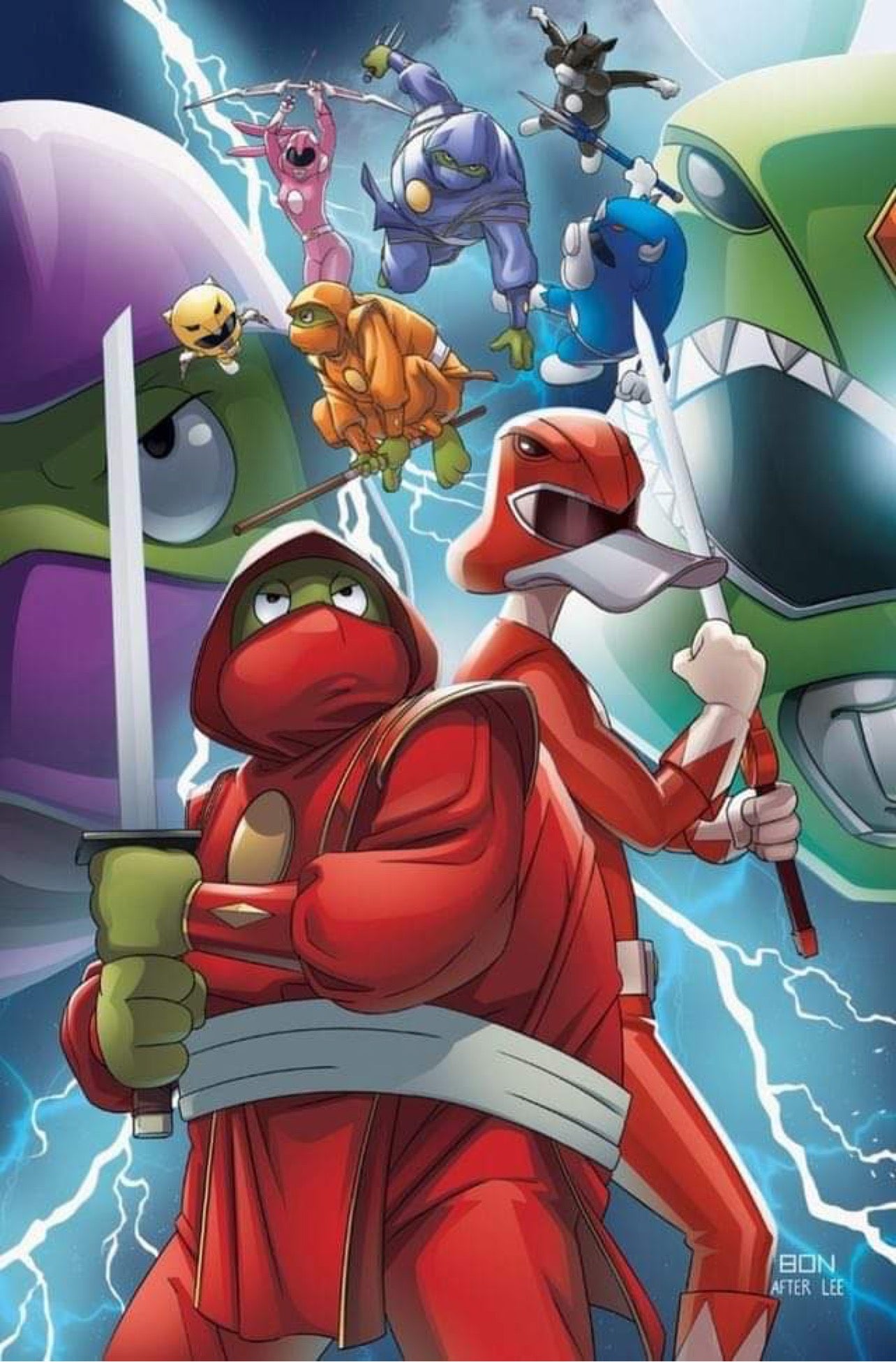 POWER NINJA TOONS #1 HOMAGE LIMITED TO 60 NUMBERED COPIES (500 POINTS) (I80)