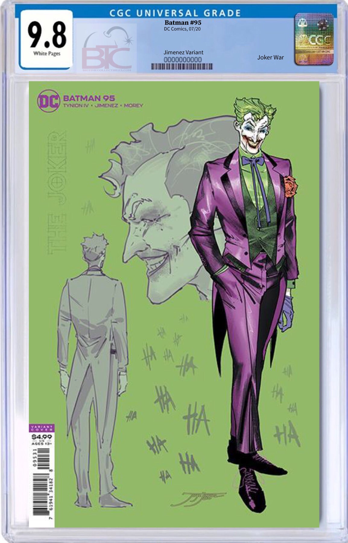 BATMAN #95 JOKER WAR STARTS HERE! JIMENEZ 1:25 VARIANT CGC 9.8 09/22/20 (INSTOCK) C53