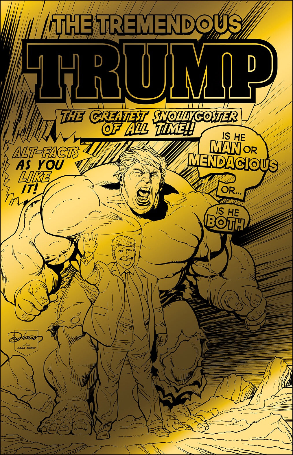 TREMENDOUS TRUMP (ONE SHOT) BTC GOLD FOIL EXCLUSIVE LTD TO 300 COPIES (CB4)(CB98)