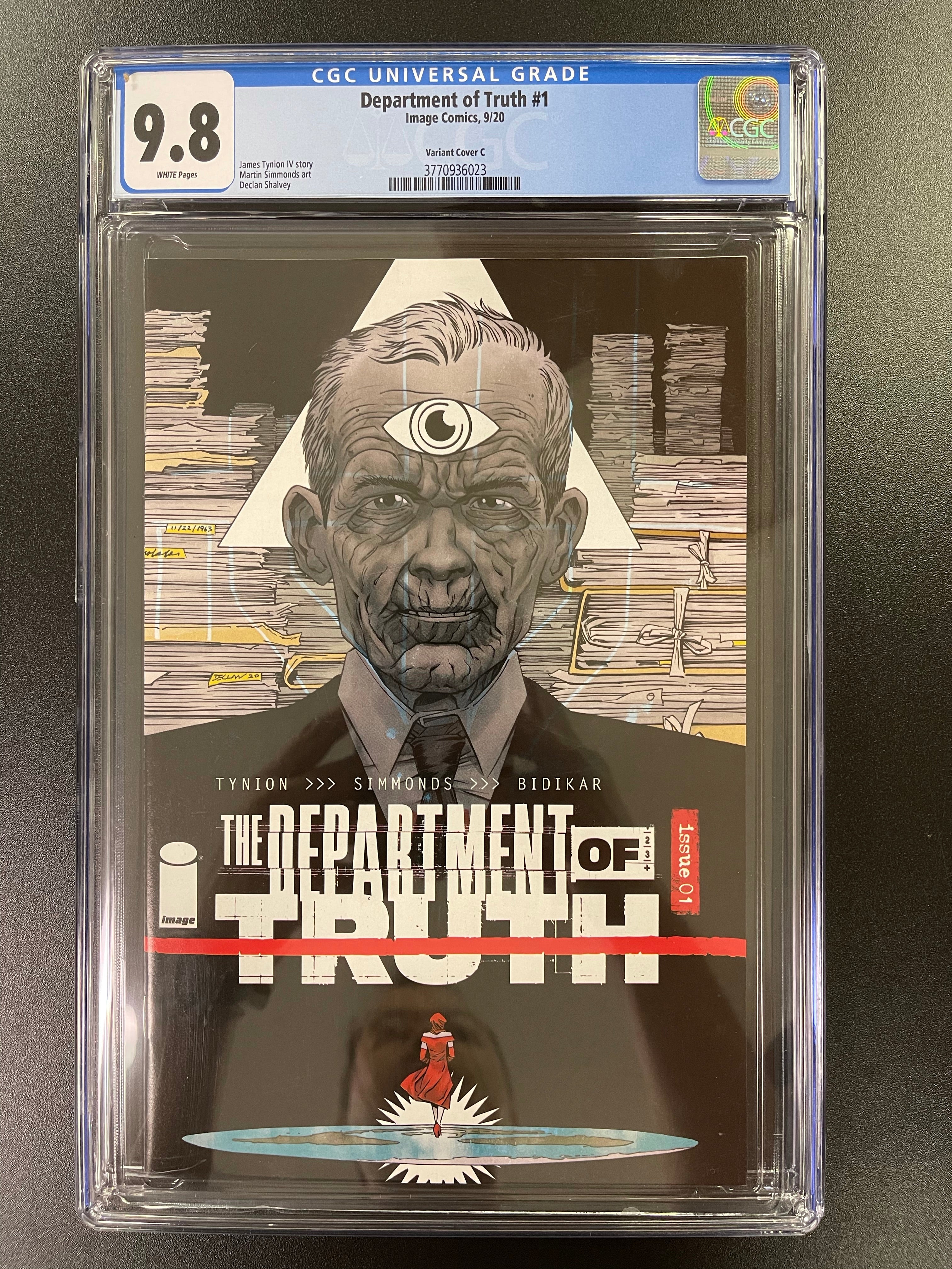 DEPARTMENT OF TRUTH #1 DECLAN SHALVEY 1:10 VARIANT CGC 9.8