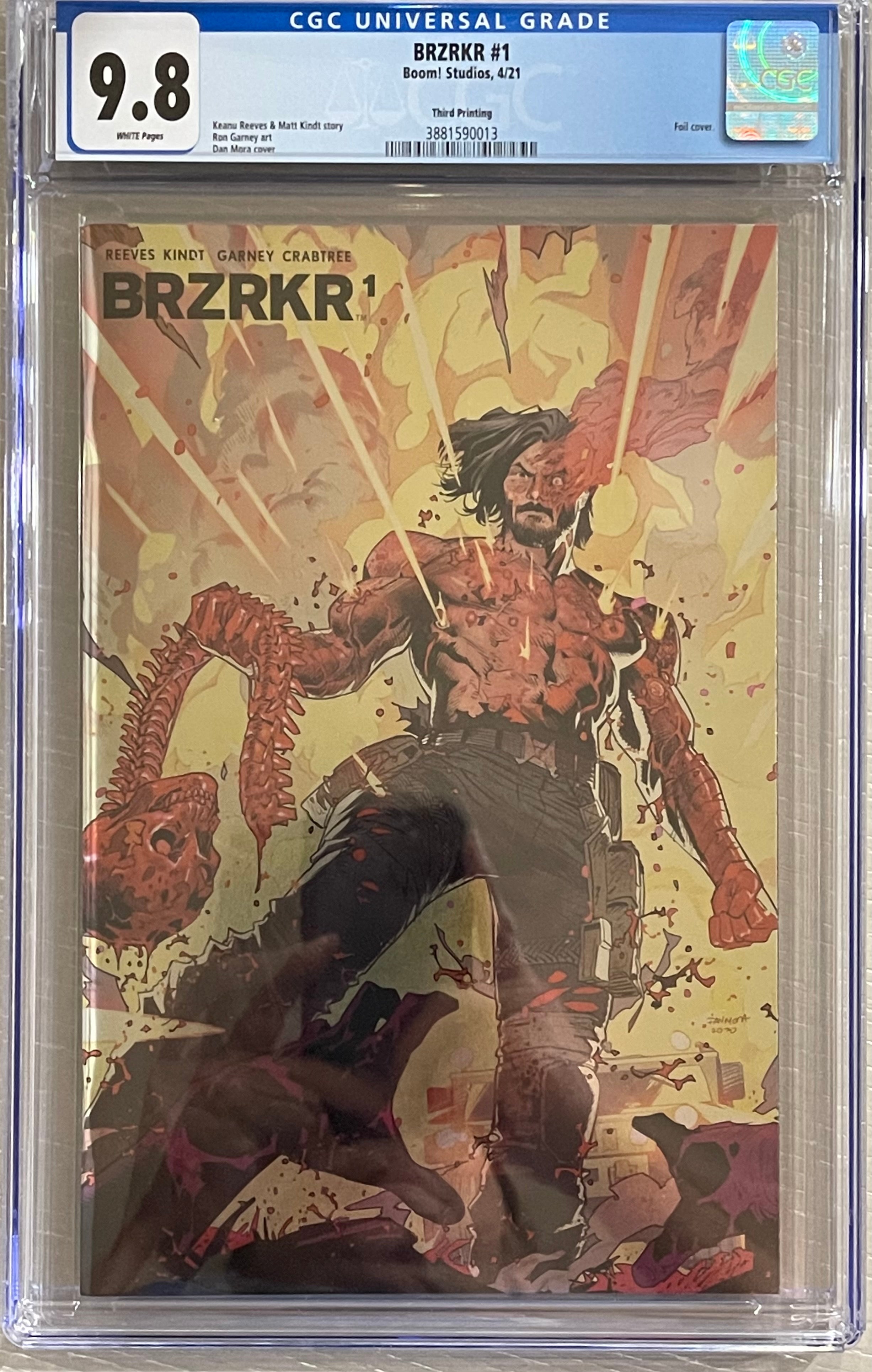 BRZRKR (BERZERKER) #1 3RD PTG FOIL MORA CGC 9.8