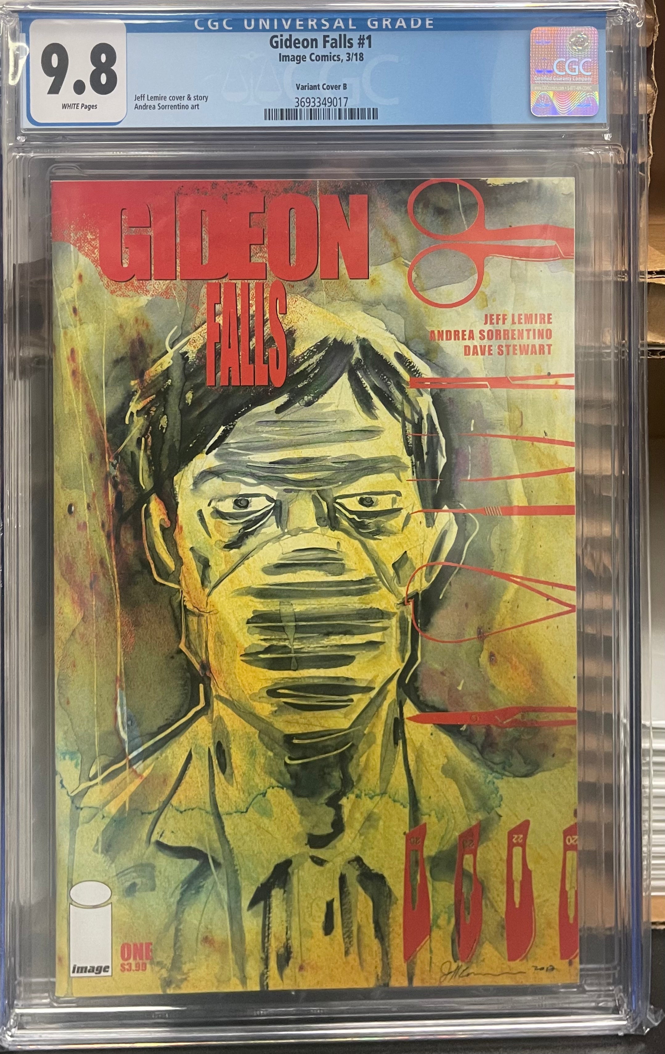 GIDEON FALLS #1 LEMIRE VARIANT CGC 9.8 (INSTOCK) C72