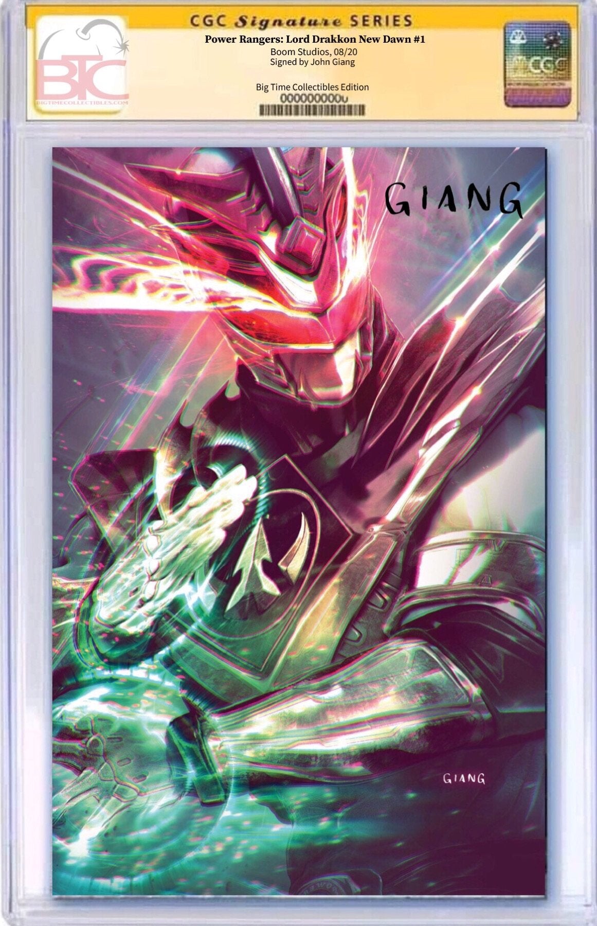 POWER RANGERS DRAKKON NEW DAWN #1 JOHN GIANG EXCLUSIVE VIRGIN VARIANT CGC OPTIONS