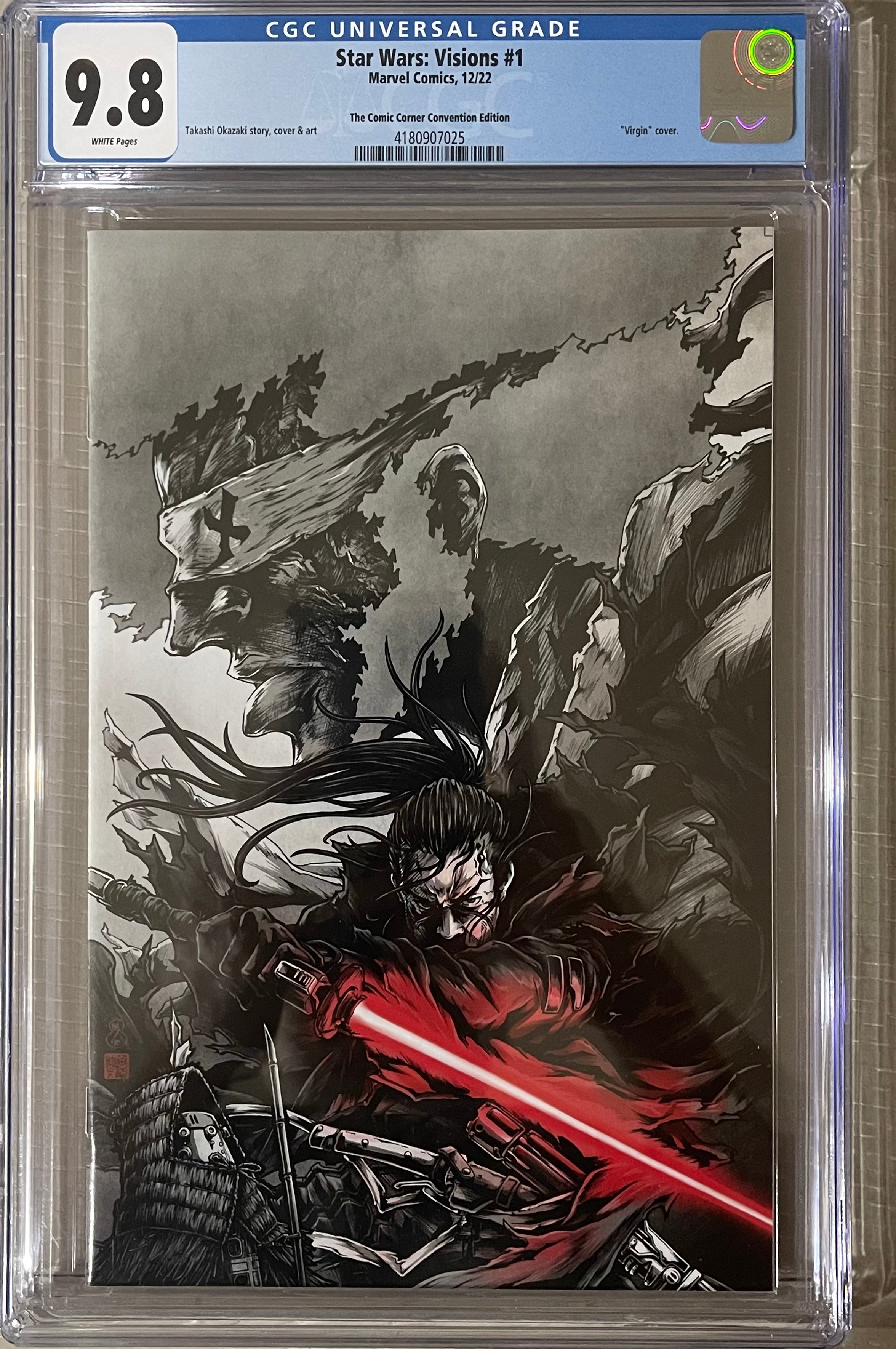 STAR WARS VISIONS #1 NYCC EXCLUSIVE VIRGIN VARIANT LTD TO 800 W/COA CGC 9.8