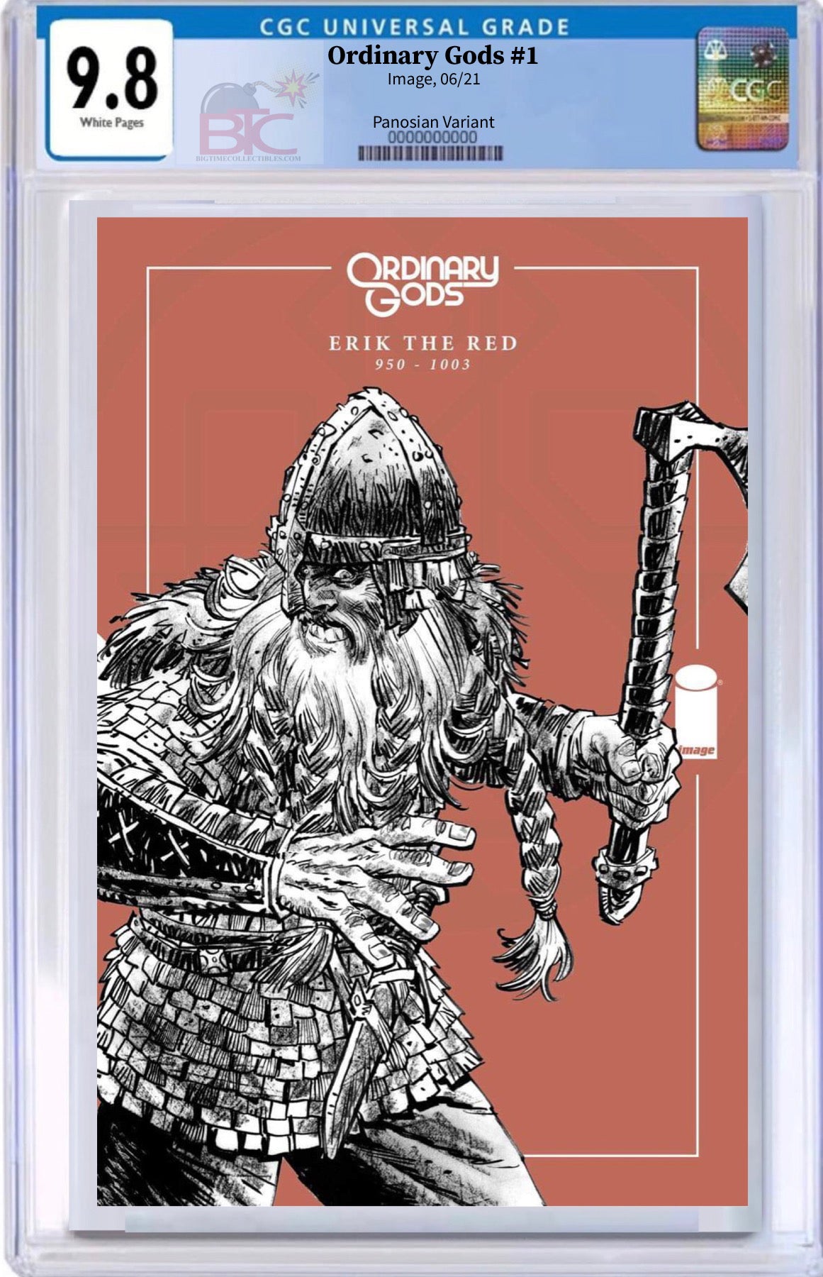 ORDINARY GODS #1 DAN PANOSIAN "ERIC THE RED" BTC EXCLUSIVE VARIANT 07/2021