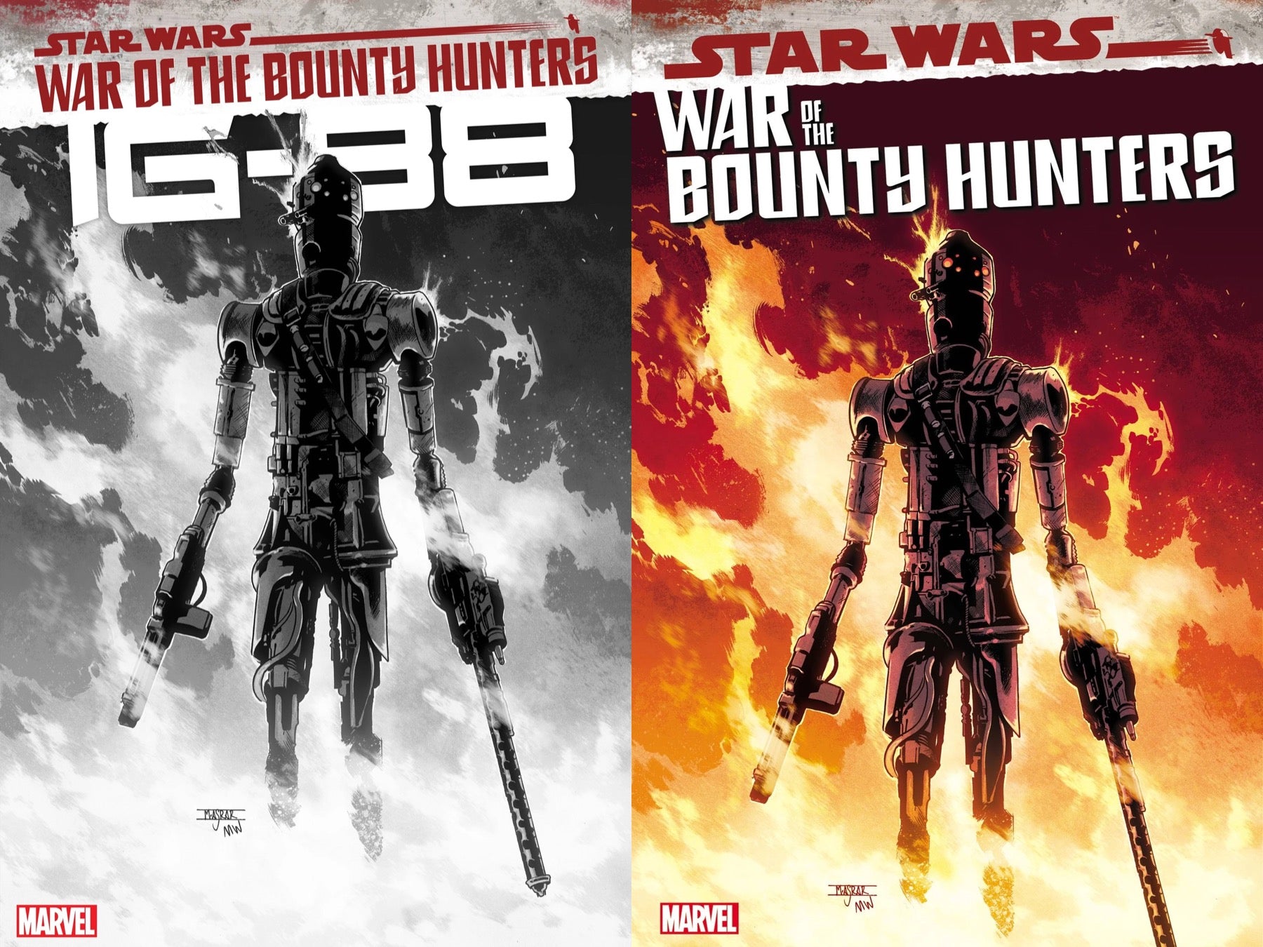 10/20/21 STAR WARS WAR BOUNTY HUNTERS IG-88 #1 REGULAR & CARBONITE VARIANT
