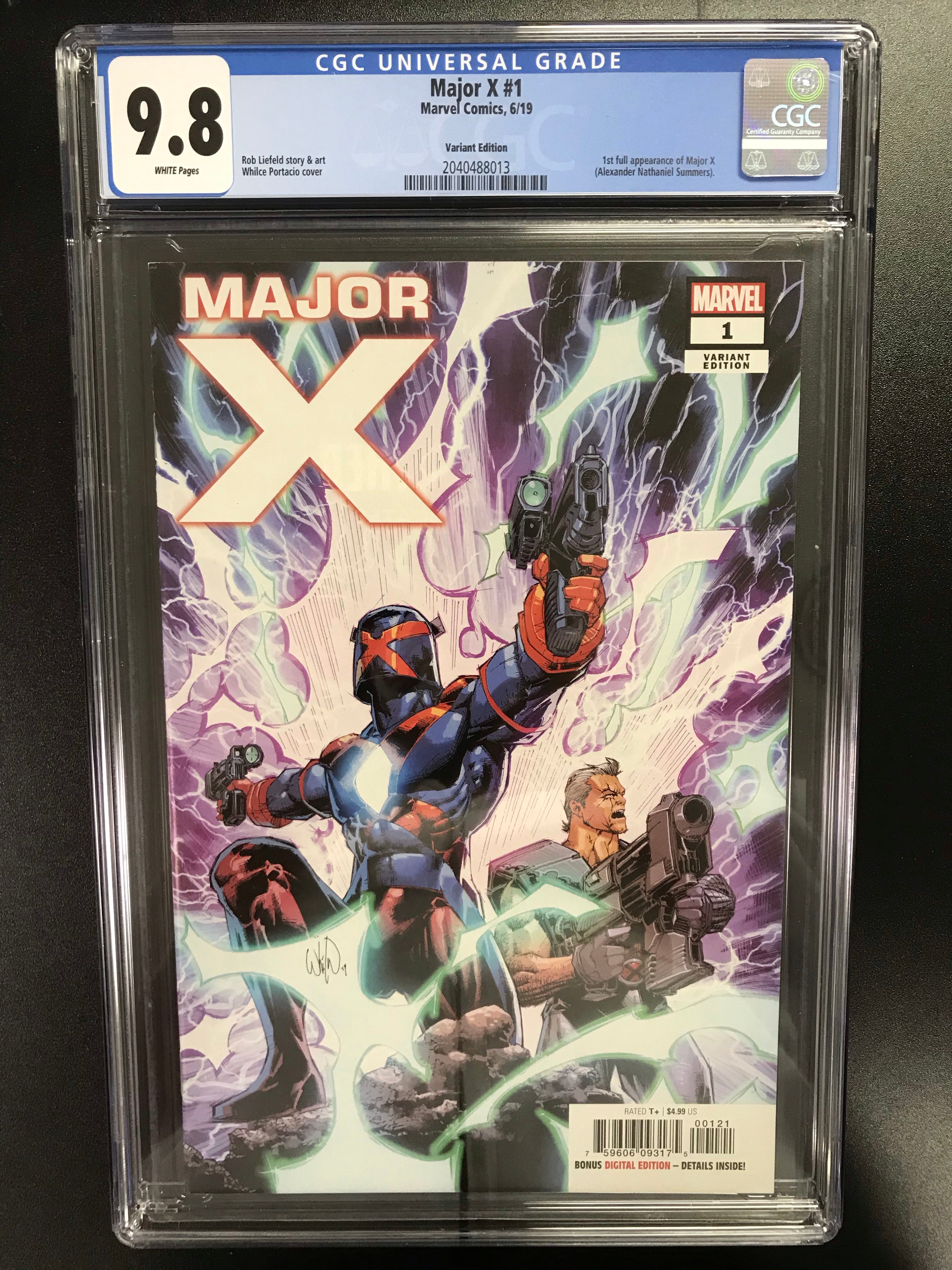 MAJOR X #1 WHILCE PORTACIO 1:25 VARIANT CGC 9.8