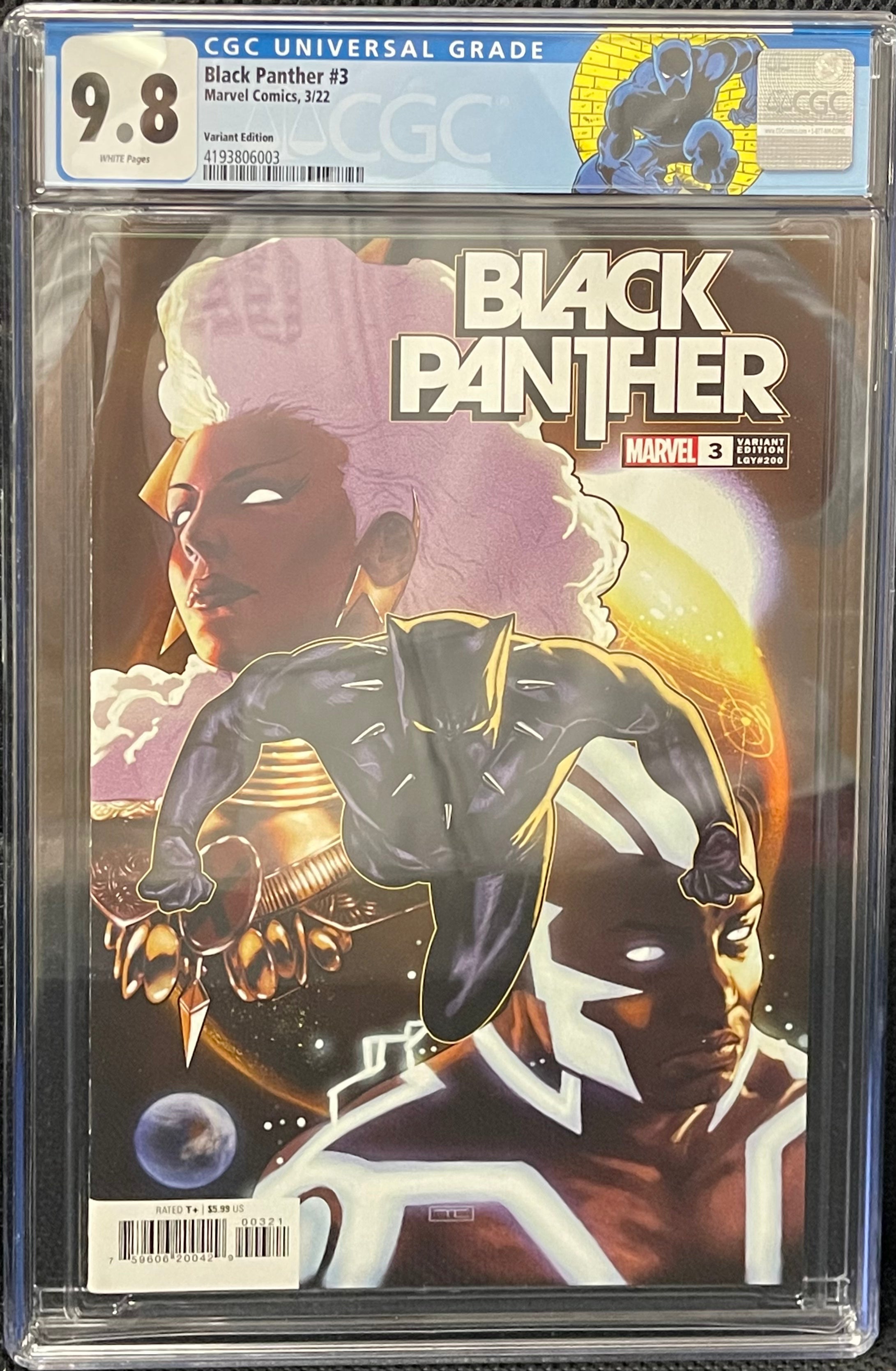 BLACK PANTHER #3 CLARKE 1:25 RARE VARIANT 1ST APPEARANCE OF TOSIN ODUYE CGC 9.8 IN (STOCK) C42