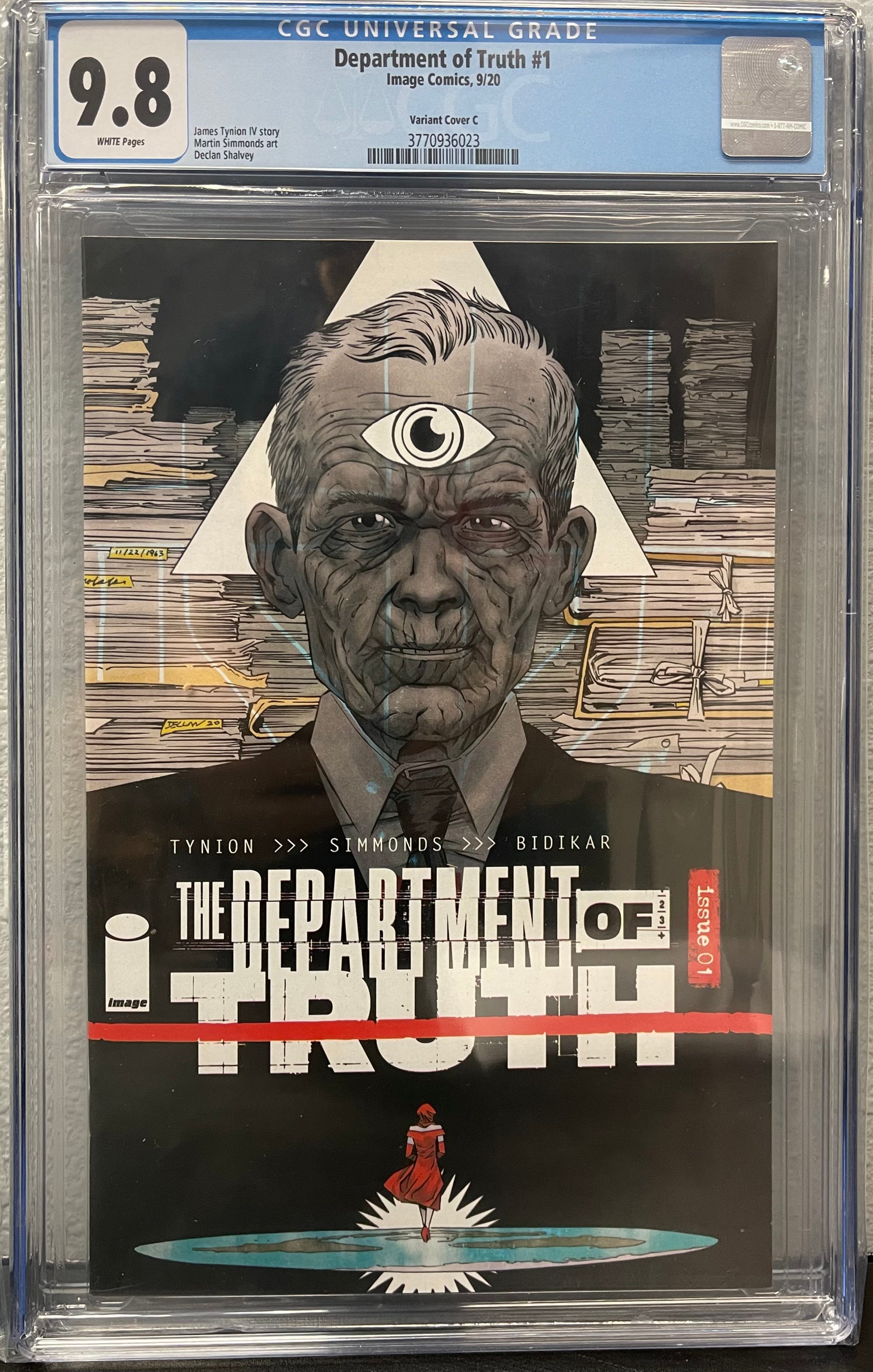 DEPARTMENT OF TRUTH #1 SHALVEY 1:10 VARIANT CGC 9.8 (INSTOCK) C62