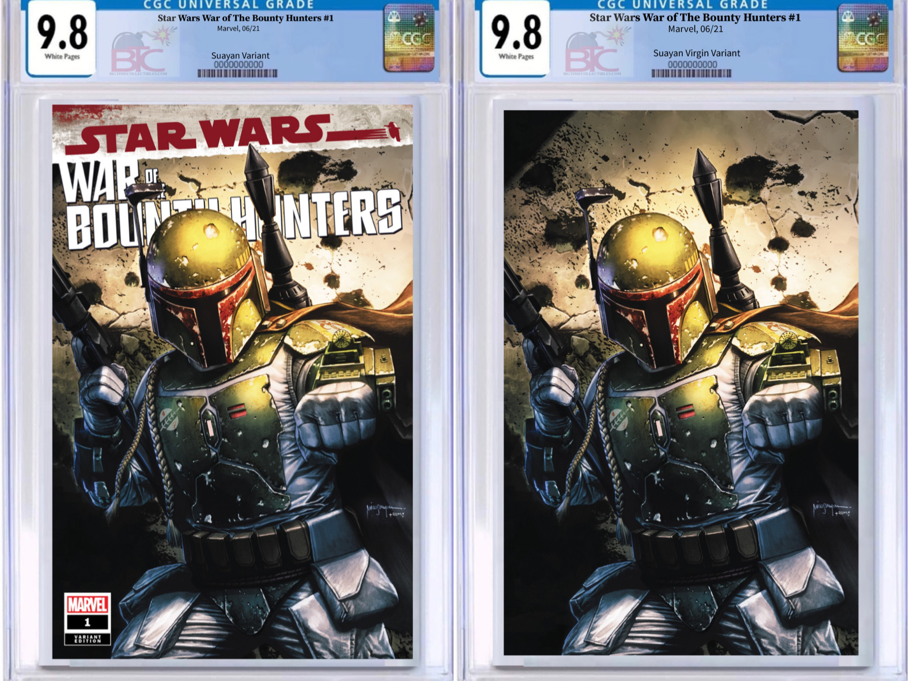STAR WARS WAR BOUNTY HUNTERS #1 MICO SUAYAN EXCLUSIVE CGC OPTIONS
