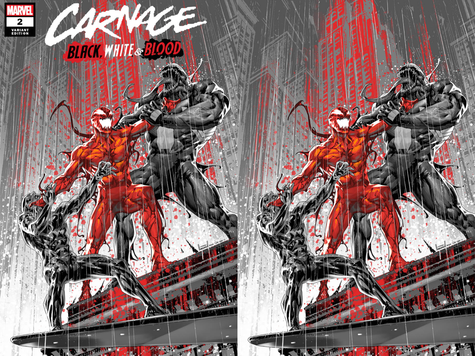 CARNAGE BLACK WHITE AND BLOOD #2 KAEL NGU EXCLUSIVE VARIANT