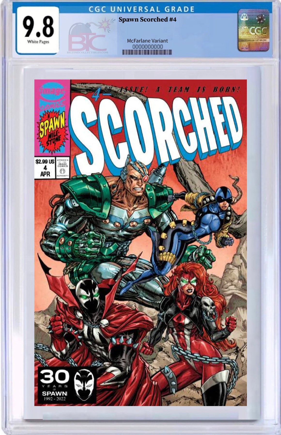 SPAWN SCORCHED #4 CVR B MCFARLANE CGC 9.8 (INSTOCK) C21