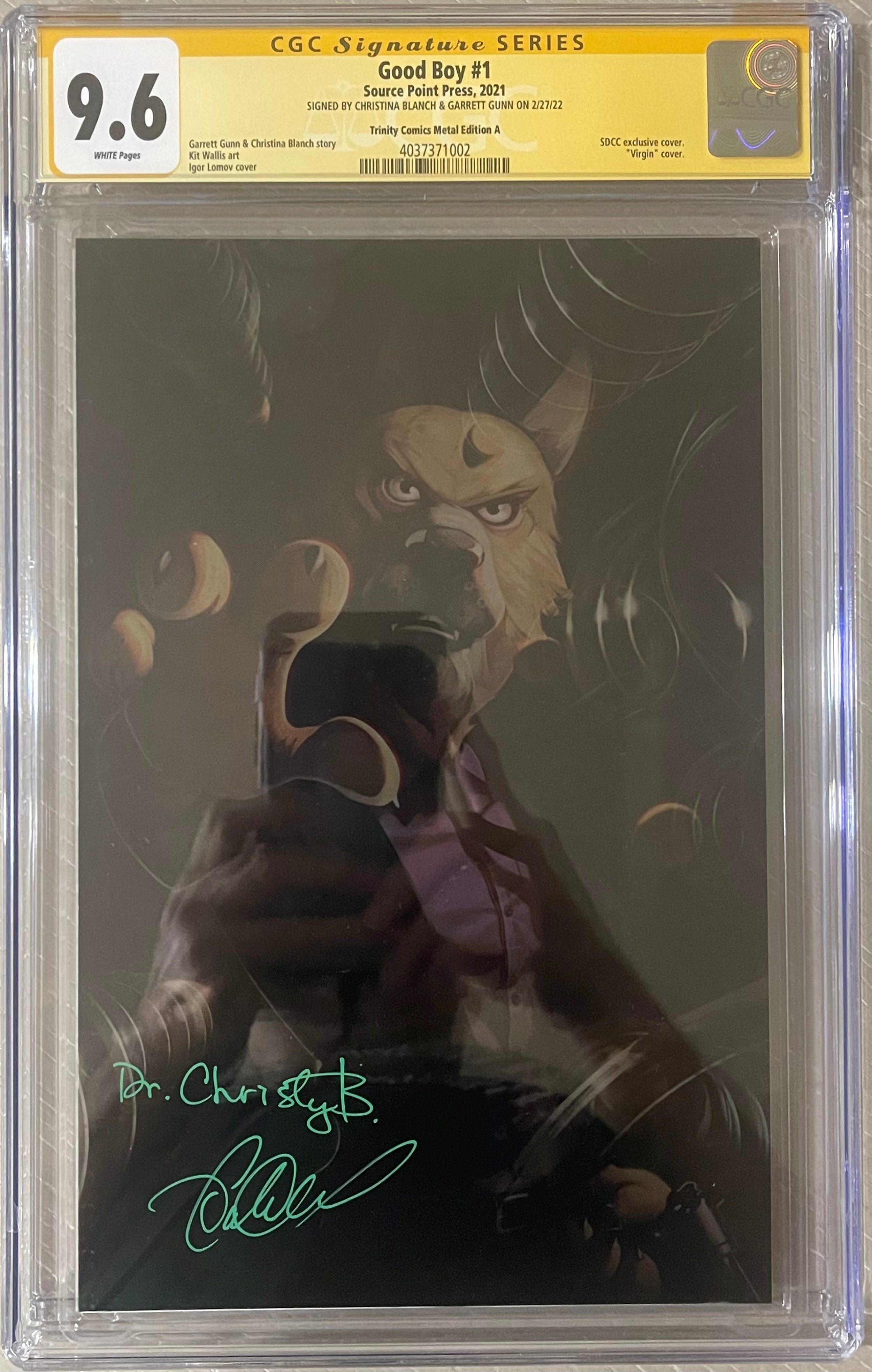 GOOD BOY #1 SDCC MATRIX EXCLUSIVE SIGNED BY BLANCH & GUNN CGC 9.6