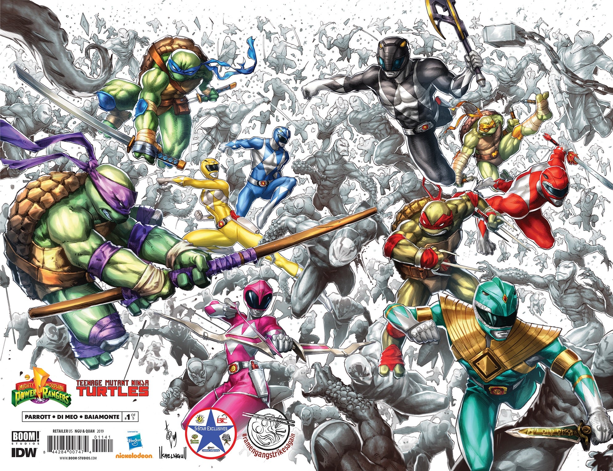 POWER RANGERS TMNT #1 INHYUK LEE, ALAN QUAH & KAEL NGU EXCLUSIVE VIRGIN COVER