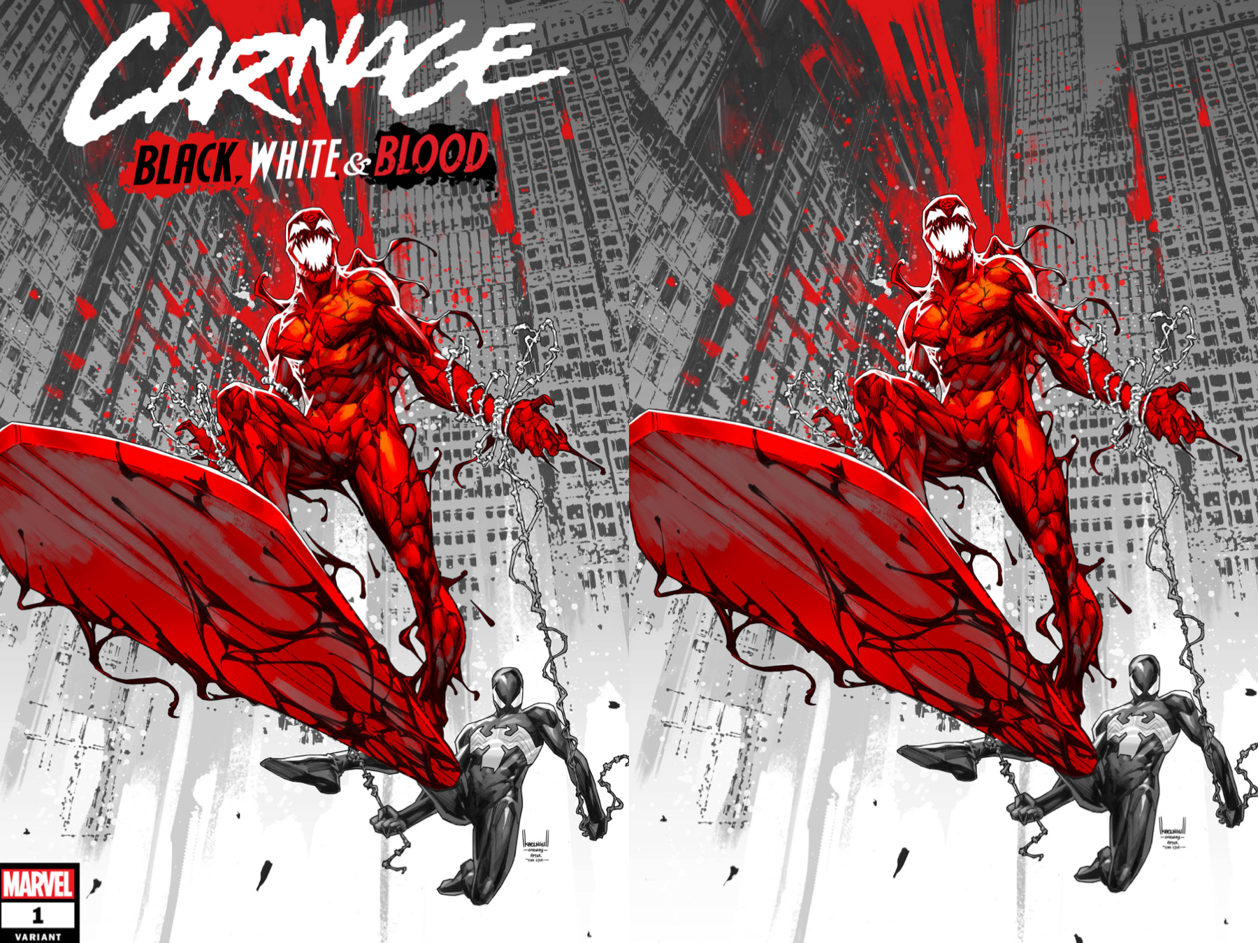 CARNAGE BLACK WHITE AND BLOOD #1 KAEL NGU VARIANT 03/24/21