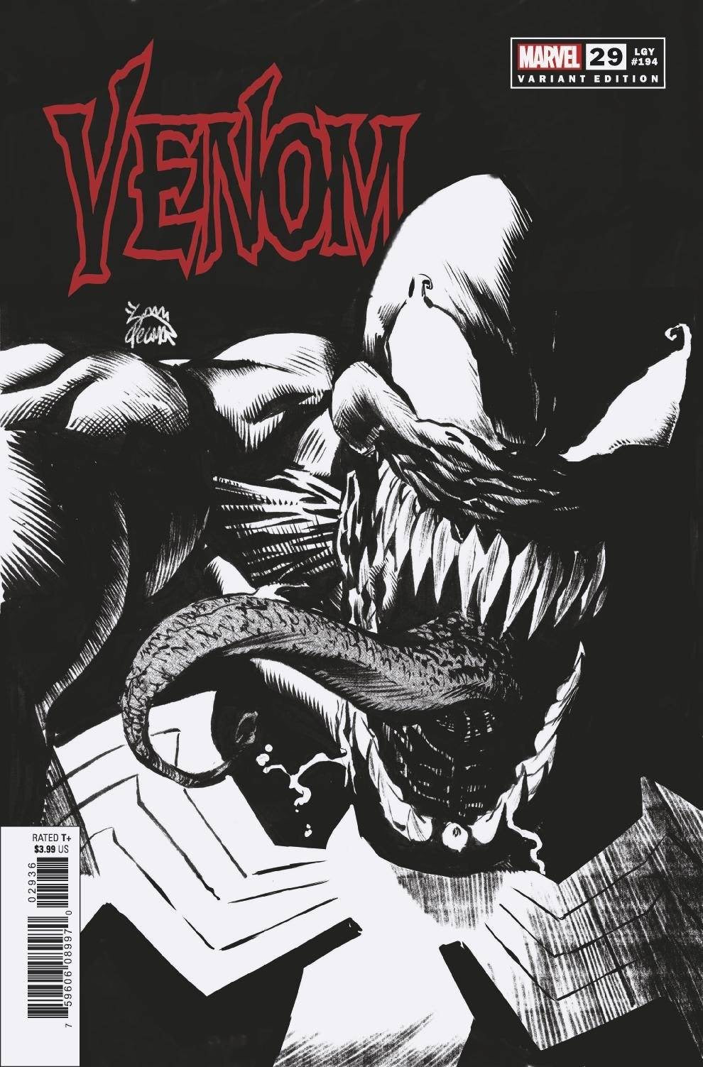 VENOM #29 STEGMAN 1:25 SKETCH VARIANT W/FREE REGULAR COVER 10/21/20