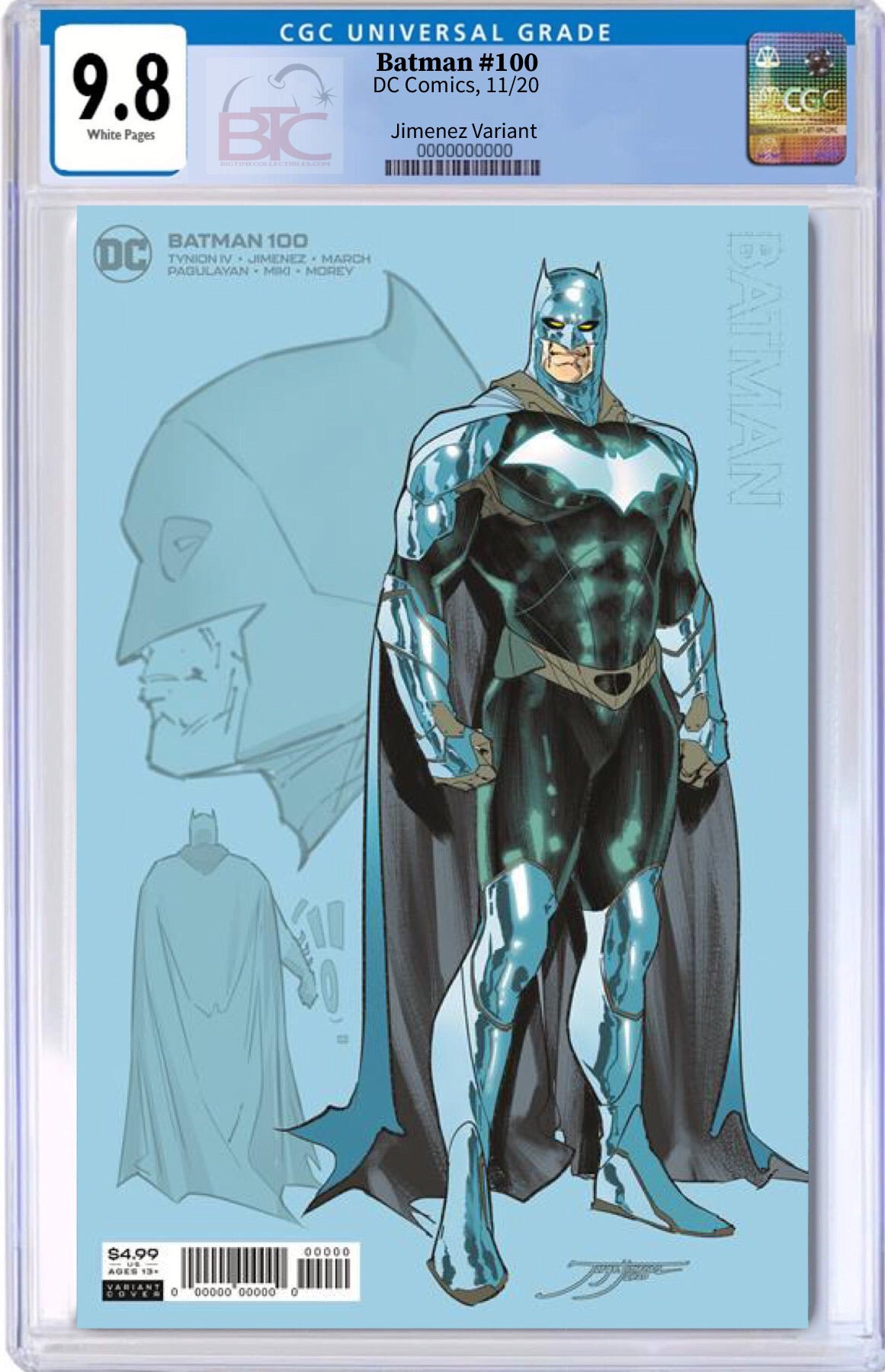 BATMAN #100 INC 1:25 JORGE JIMENEZ CARD STOCK VARIANT CGC 9.8 (INSTOCK) C54