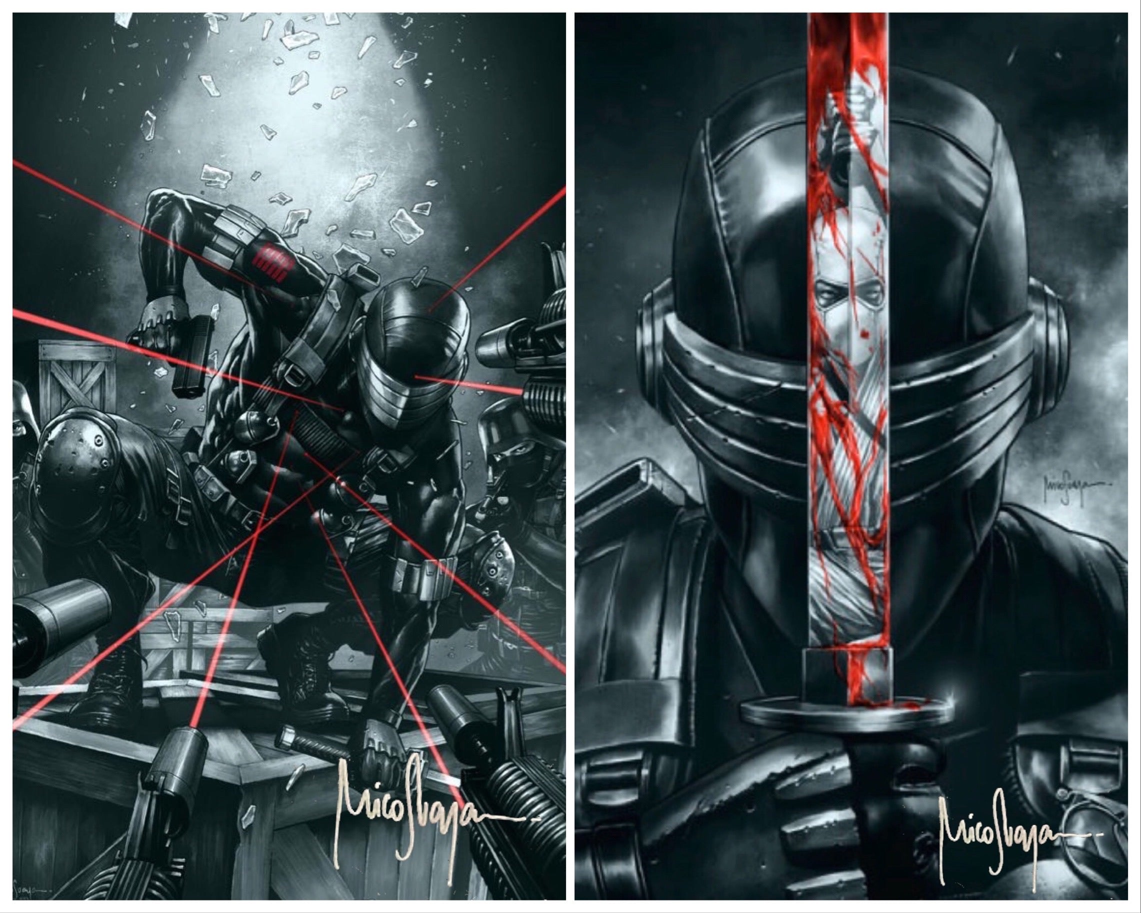 SNAKE EYES DEADGAME #1 BTC EXCLUSIVE SECRET VIRGIN VARIANTS RAW SIGNED BY MICO SUAYAN WITH COA