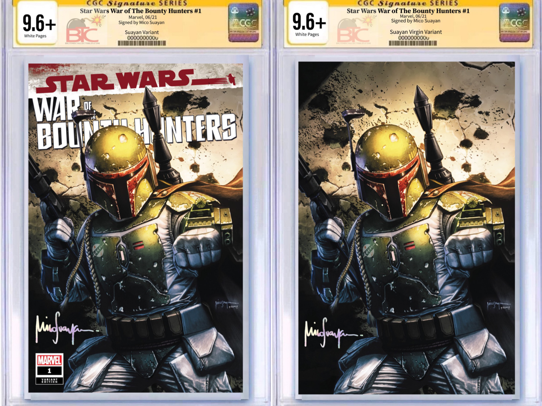 STAR WARS WAR BOUNTY HUNTERS #1 MICO SUAYAN EXCLUSIVE CGC OPTIONS