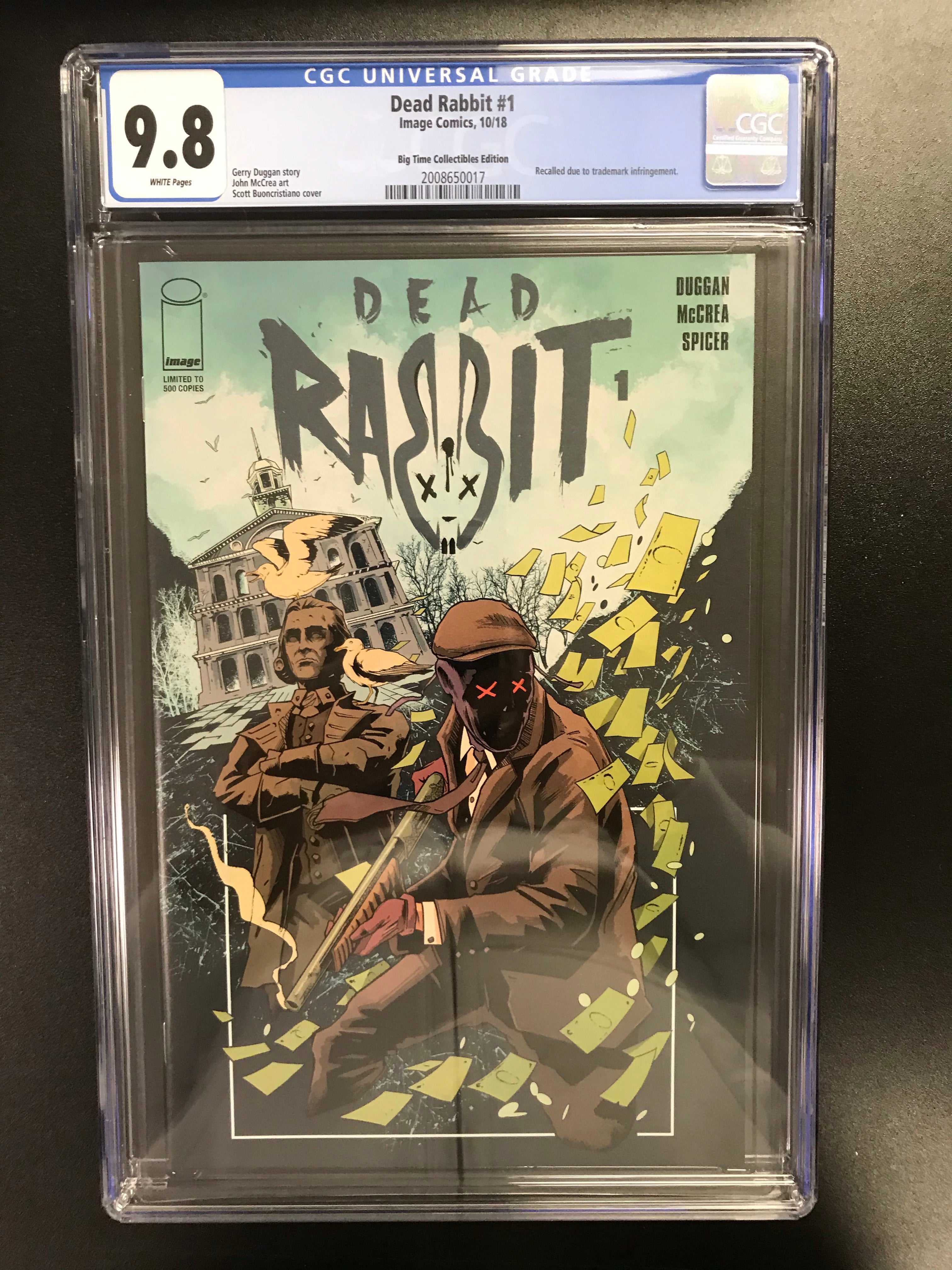 DEAD RABBIT #1 EXCLUSIVE RECALLED EDITION CGC 9.8 (INSTOCK) C62