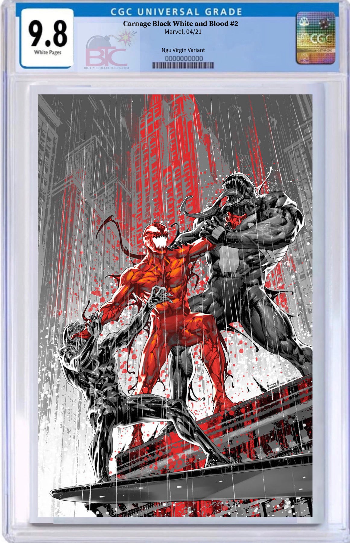 CARNAGE BLACK WHITE AND BLOOD #2 KAEL NGU EXCLUSIVE VARIANT