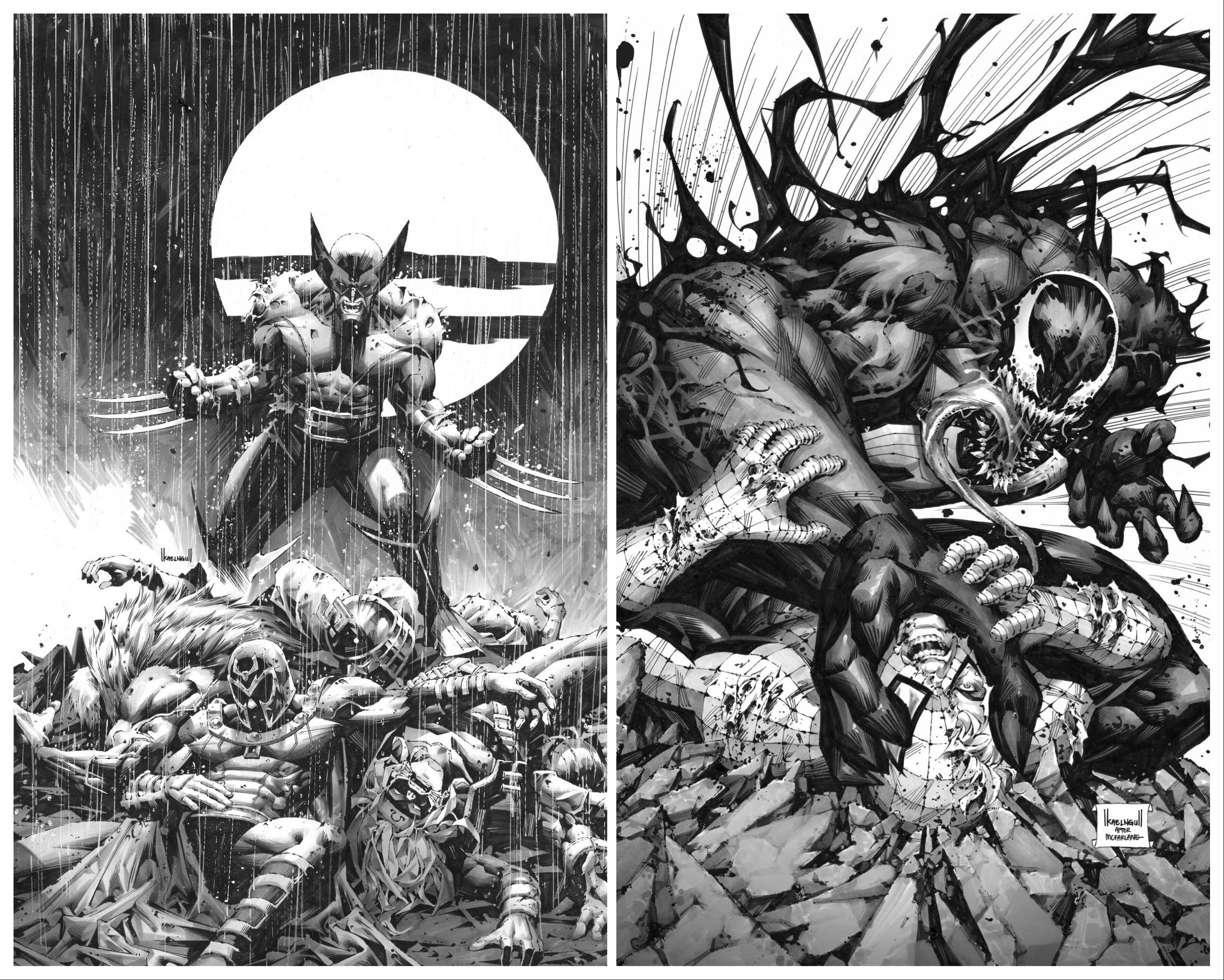 WOLVERINE #1 & VENOM #25 KAEL NGU EXCLUSIVE SKETCH VARIANT RAW & CGC COMBO