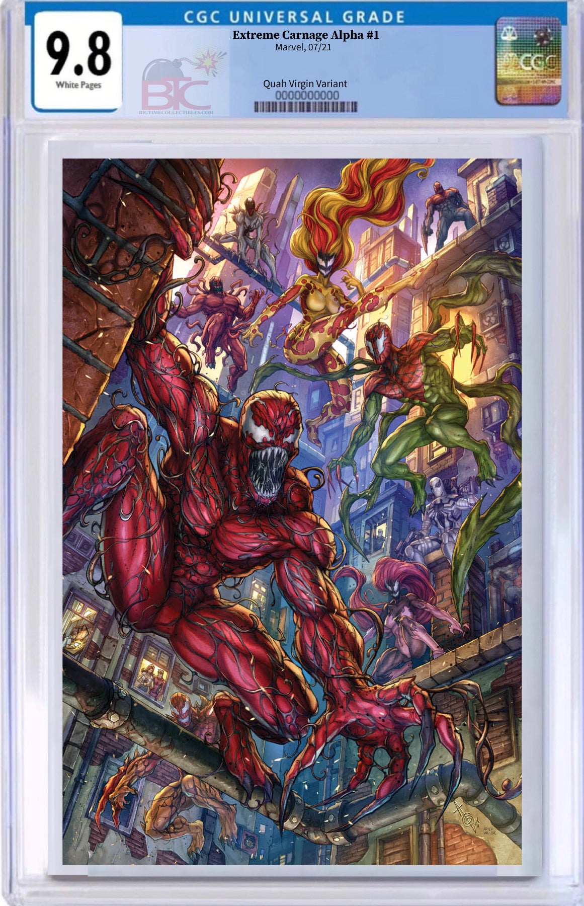 EXTREME CARNAGE ALPHA #1 ALAN QUAH EXCLUSIVE VIRGIN VARIANT CGC 9.8 (INSTOCK) C69