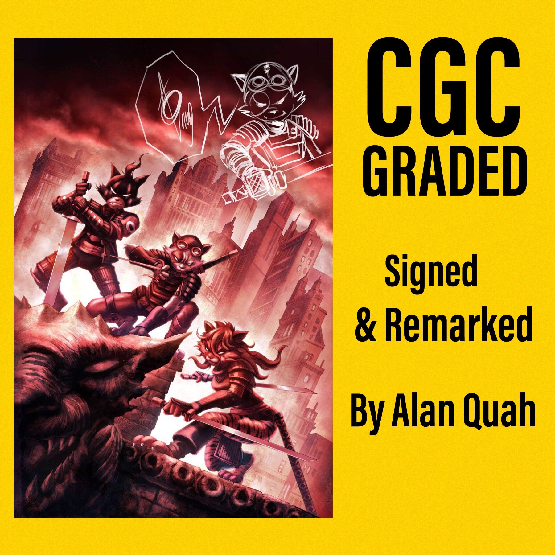 RADICALLY REARRANGED RONIN RAGDOLLS ONE SHOT ALAN QUAH EXCLUSIVE RAW, SIGNED & GRADED OPTION MEGACON 2019