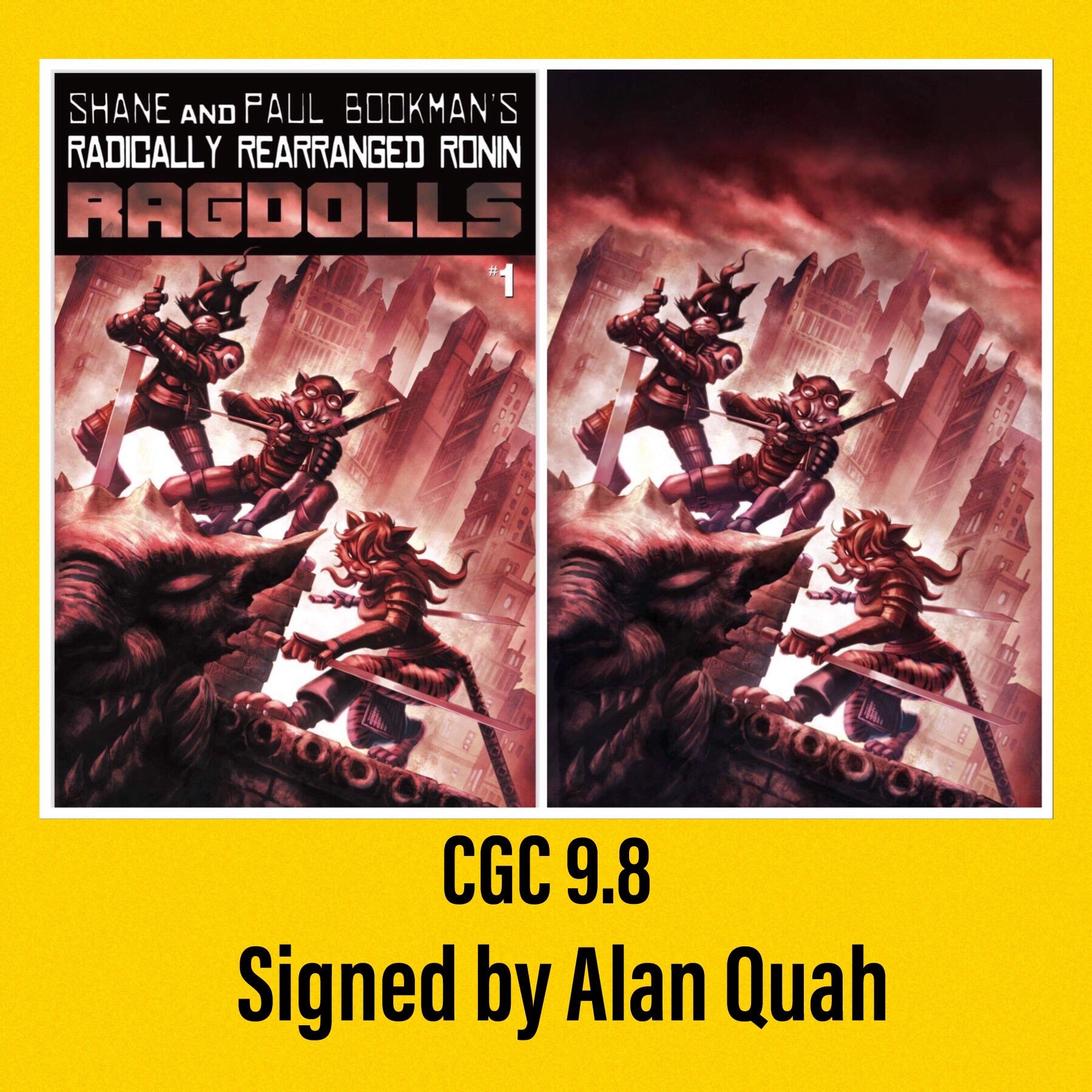 RADICALLY REARRANGED RONIN RAGDOLLS ONE SHOT ALAN QUAH EXCLUSIVE RAW, SIGNED & GRADED OPTION MEGACON 2019