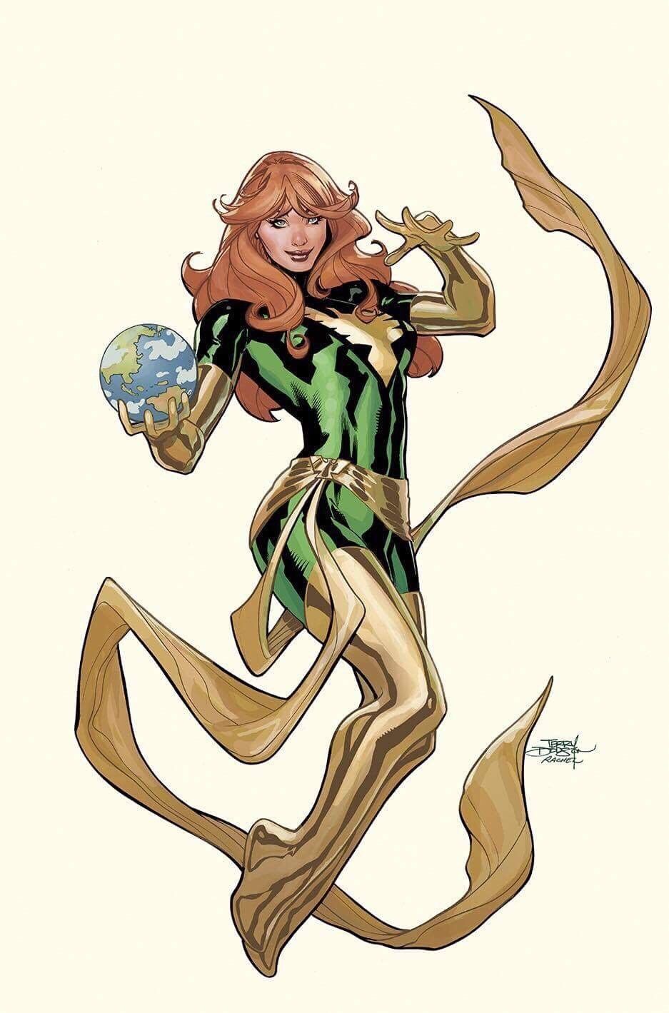 PHOENIX RESURRECTION THE RETURN OF JEAN GREY #1 BOOM EXCLUSIVE TERRY DODSON GREEN VIRGIN (M164)