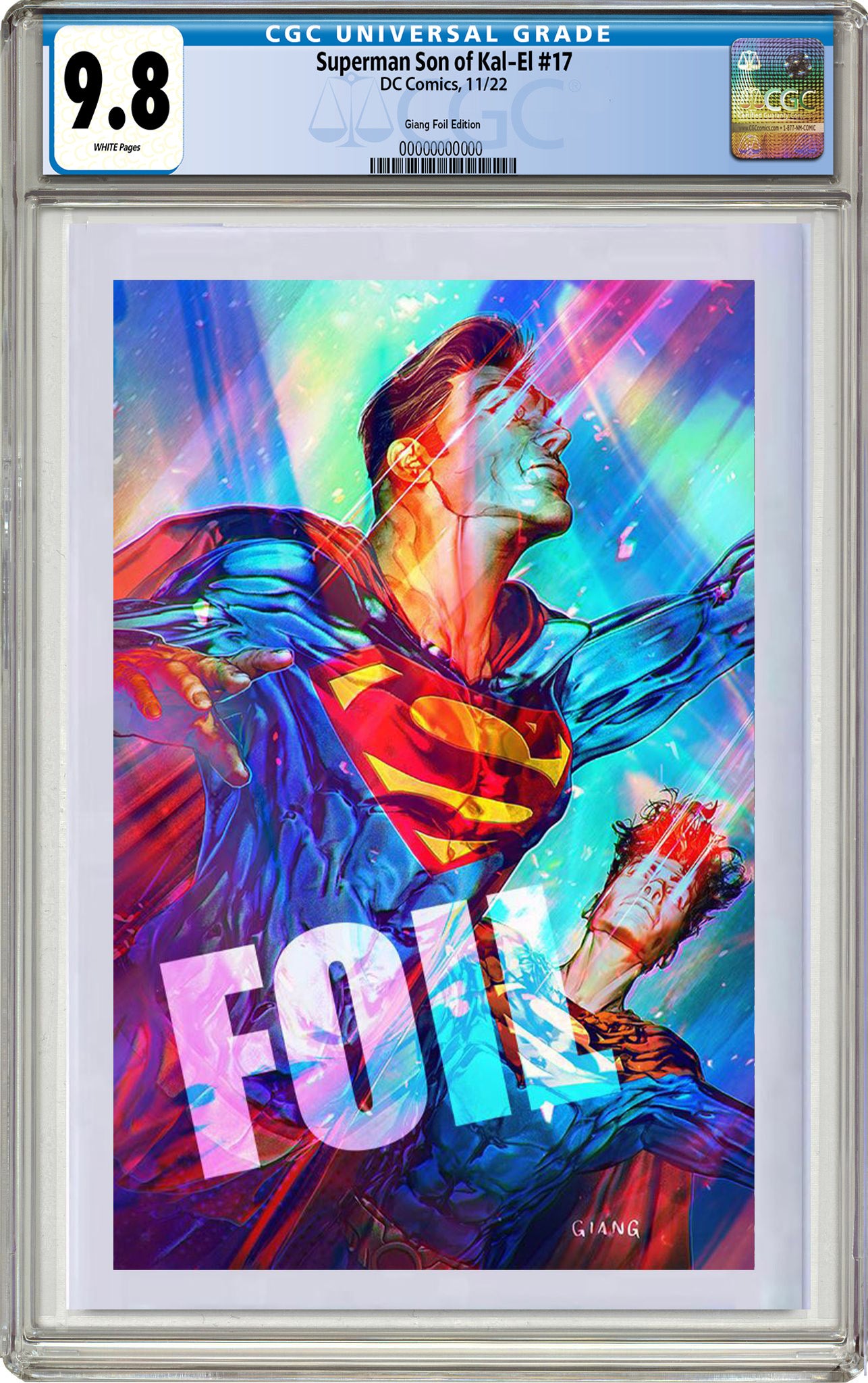 SUPERMAN SON OF KAL-EL #17 JOHN GIANG EXCLUSIVE VIRGIN FOIL VARIANT