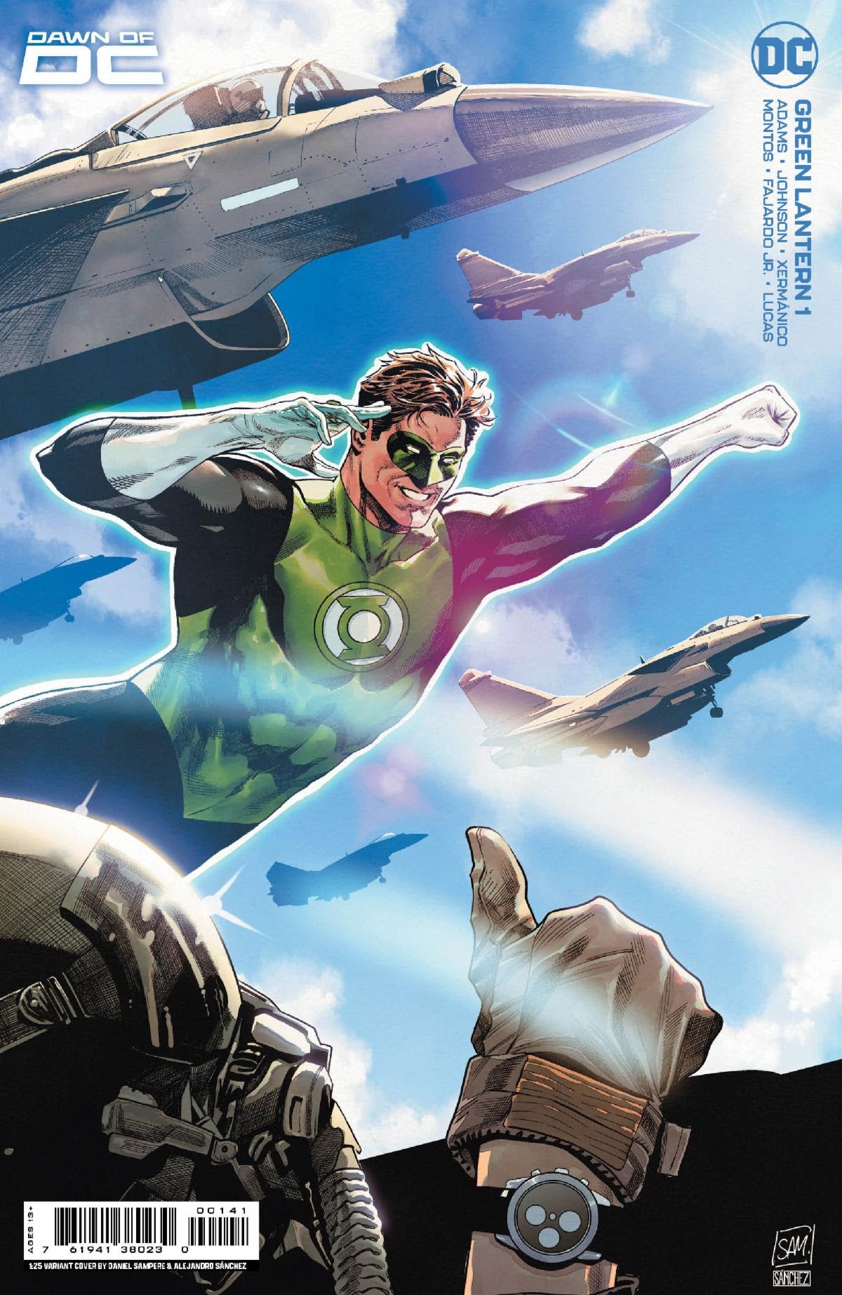 GREEN LANTERN #1 CVR E INC 1:25 DANIEL SAMPERE CARD STOCK VAR - 5/9/2023(CB74)(CB75)