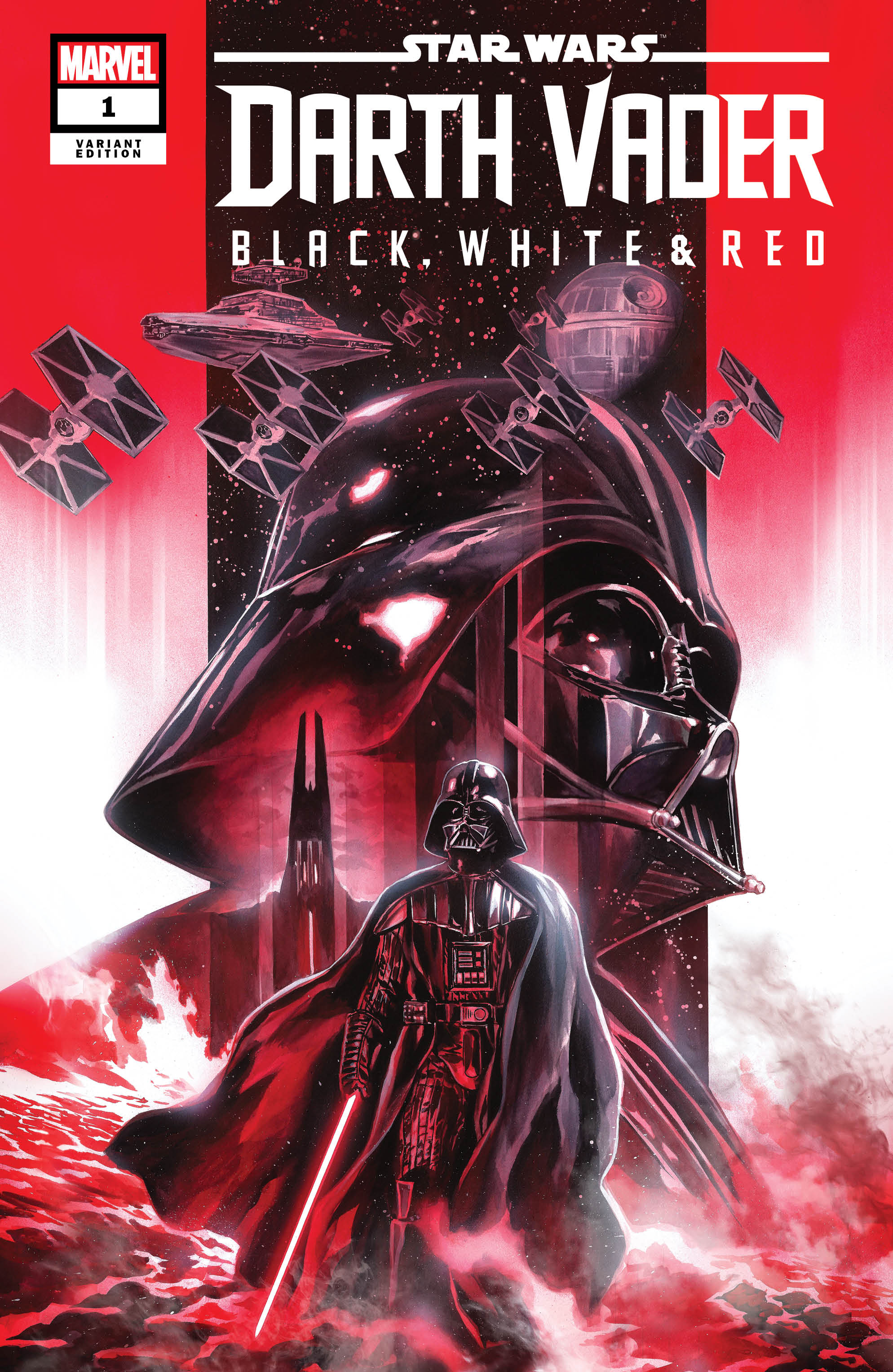 STAR WARS DARTH VADER BLACK WHITE AND RED