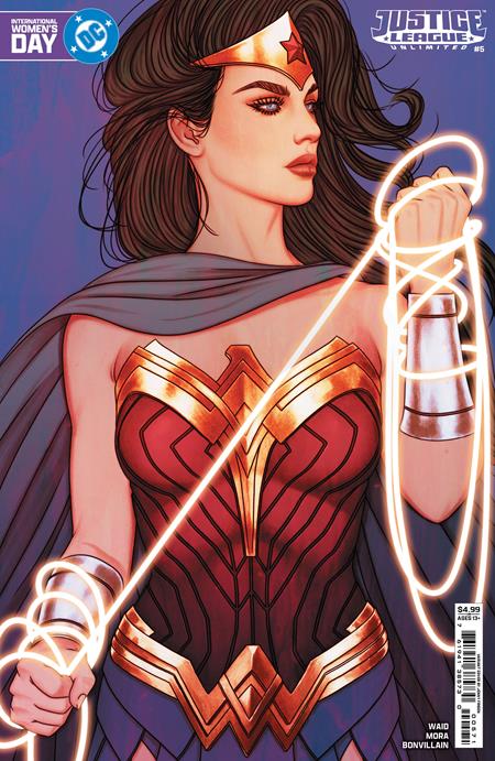 JUSTICE LEAGUE UNLIMITED #5 CVR E JENNY FRISON INTERNATIONAL WOMENS DAY WONDER WOMAN CARD STOCK VAR  -- [Expected In Stock Date : 03-26-25]