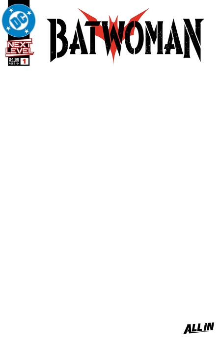 BATWOMAN #1 CVR F BLANK CARD STOCK VAR -- [Expected In Stock Date : 03-18-26]