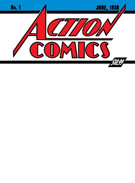 SUPERMAN DAY 2025 - ACTION COMICS #1 GOLDEN AGE SIZED FACSIMILE EDITION CVR D BLANK VAR  -- [Expected In Stock Date : 04-09-25]