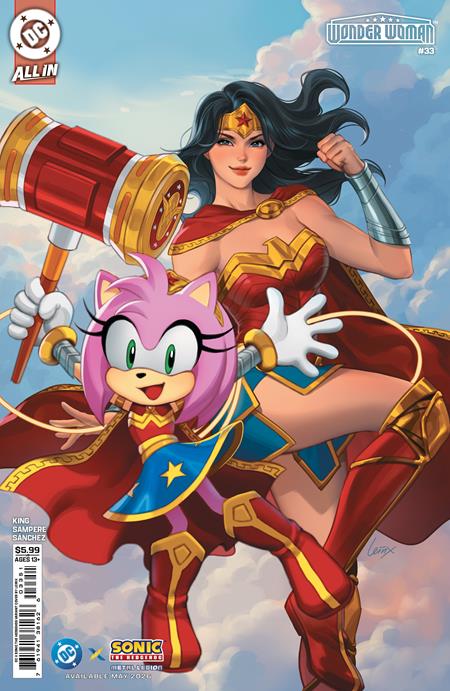 WONDER WOMAN #33 CVR E LESLEY LEIRIX LI DC X SONIC CARD STOCK VAR -- [Expected In Stock Date : 05-20-26]