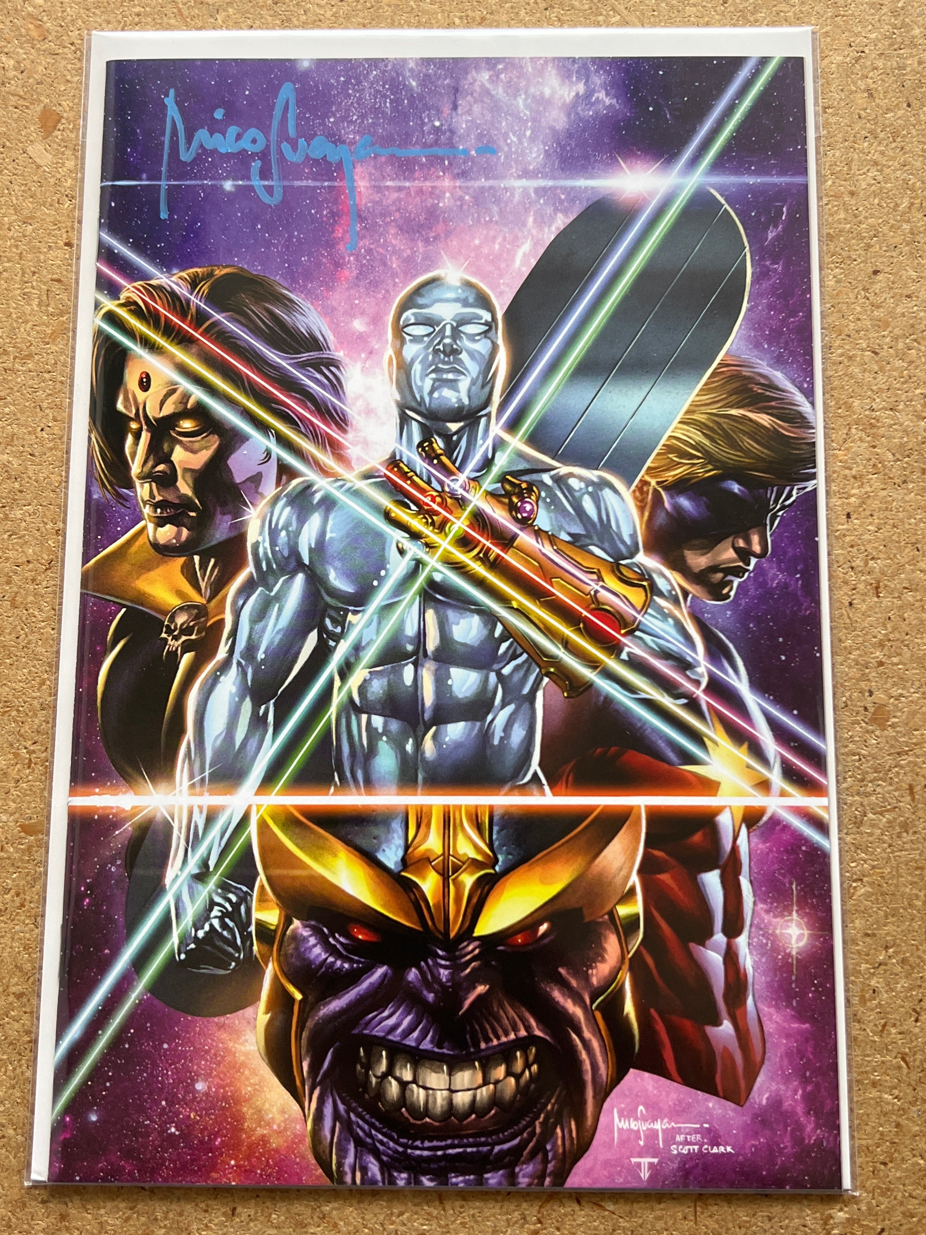 SILVER SURFER REBIRTH #1 VIRGIN VARIANT SIGNED BY MICO SUAYAN WITH COA (SS 2)