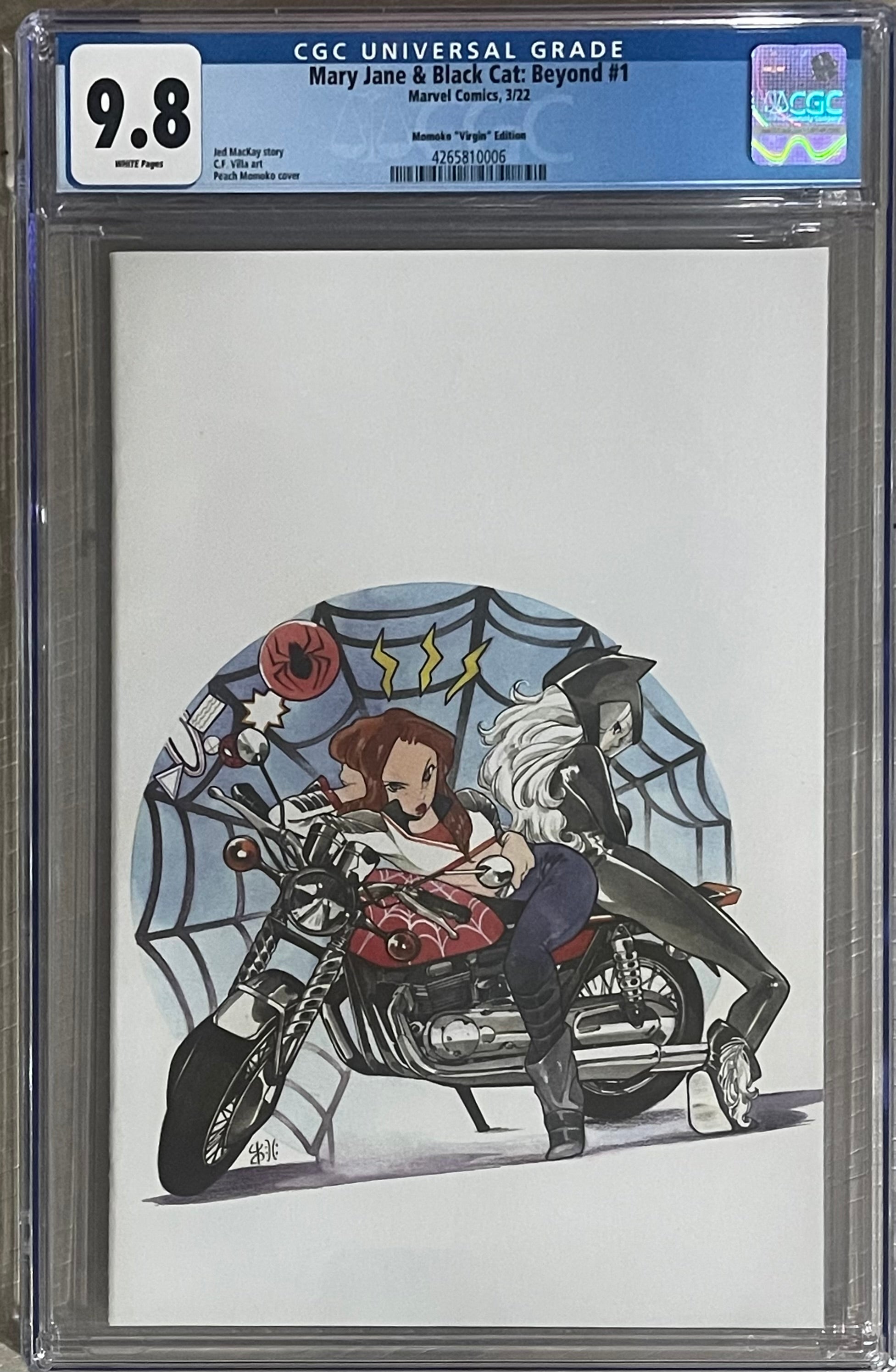 MARY JANE BLACK CAT BEYOND #1 MOMOKO 1:100 VIRGIN VARIANT CGC 9.8 (IN STOCK) C91