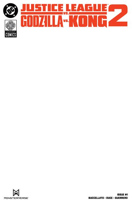 JUSTICE LEAGUE VS GODZILLA VS KONG 2 #1 (OF 7) CVR F BLANK CARD STOCK VAR  -- [Expected In Stock Date : 06-04-25 ]