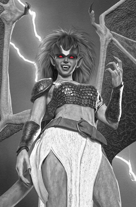 GARGOYLES DEMONA #1 CVR V INC 1:10 MARK SPEARS B&W VIRGIN VAR -- [Expected In Stock Date : 07-09-25 ]